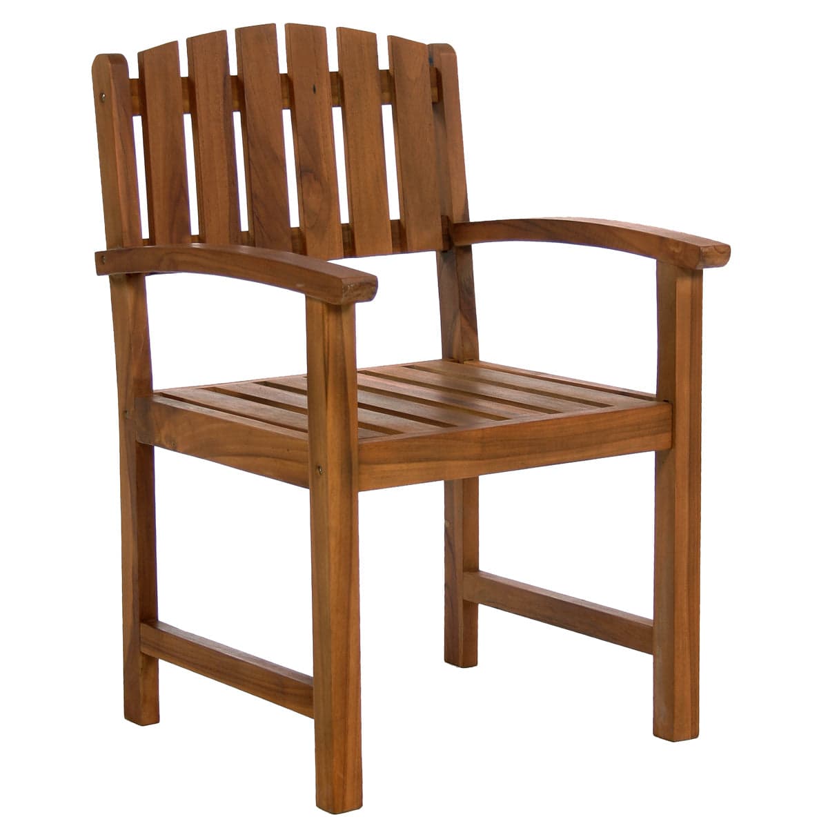 5-Piece Teak Butterfly Extension Table Dining Chair Set with Royal White Cushions TD72-20-RW — product photograph