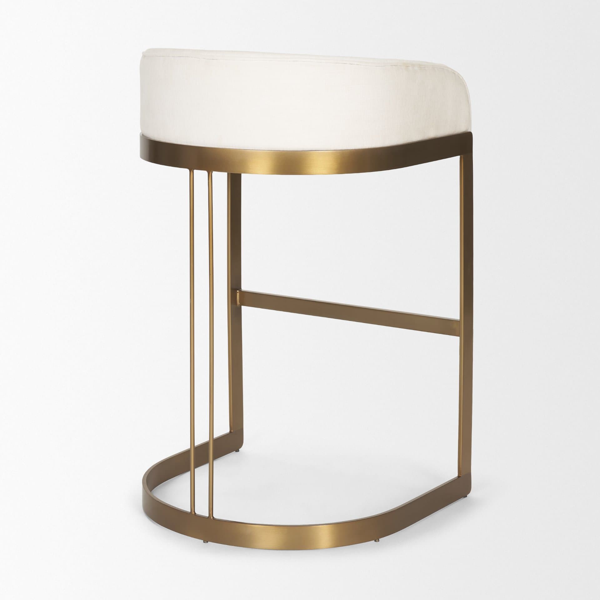 Hollyfield Low Back 28.75in Seat Bar Stool | Bar w/ Cream Fabric — product photograph