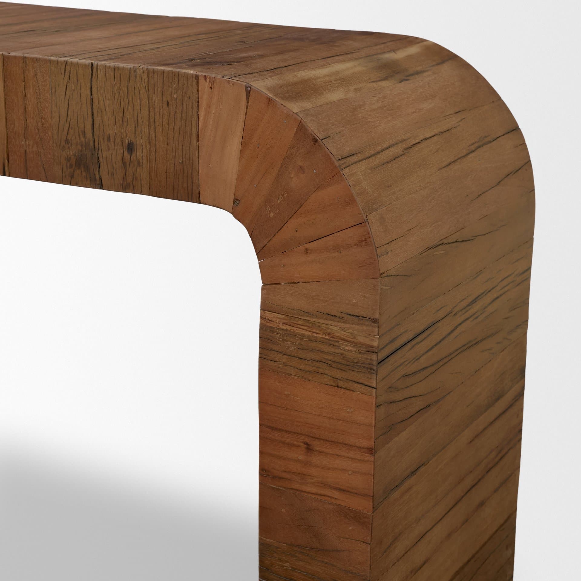 Denton Medium Brown Relcaimed Wood Console Table — product photograph