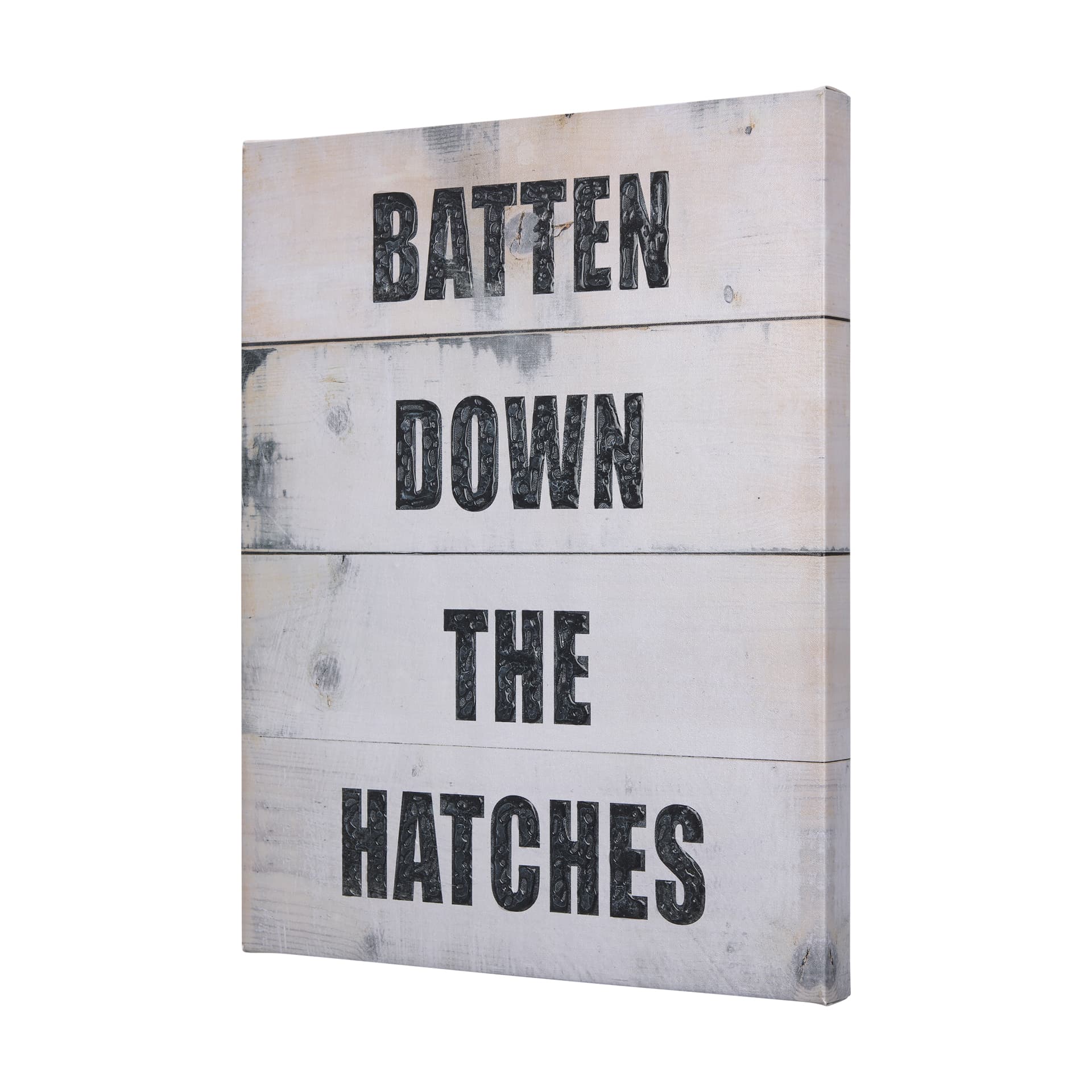 Batten Down The Hatches by Mercana Studio a Hand Embellished Textured Canvas — product photograph