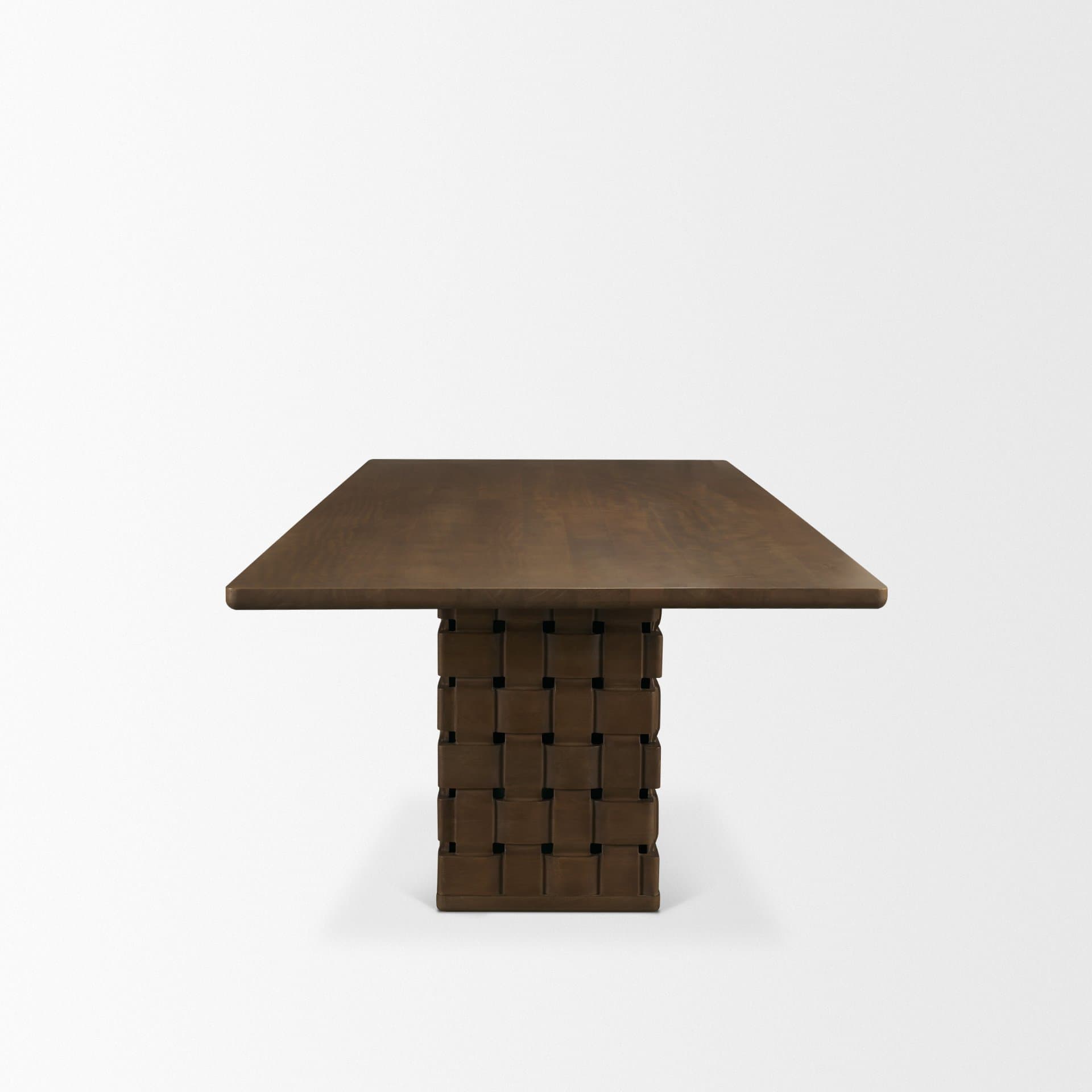 Trellyn 94"L x 44"W Rectangular Dining Table | Modern | Dark Brown Wood | Seats 8 — product photograph