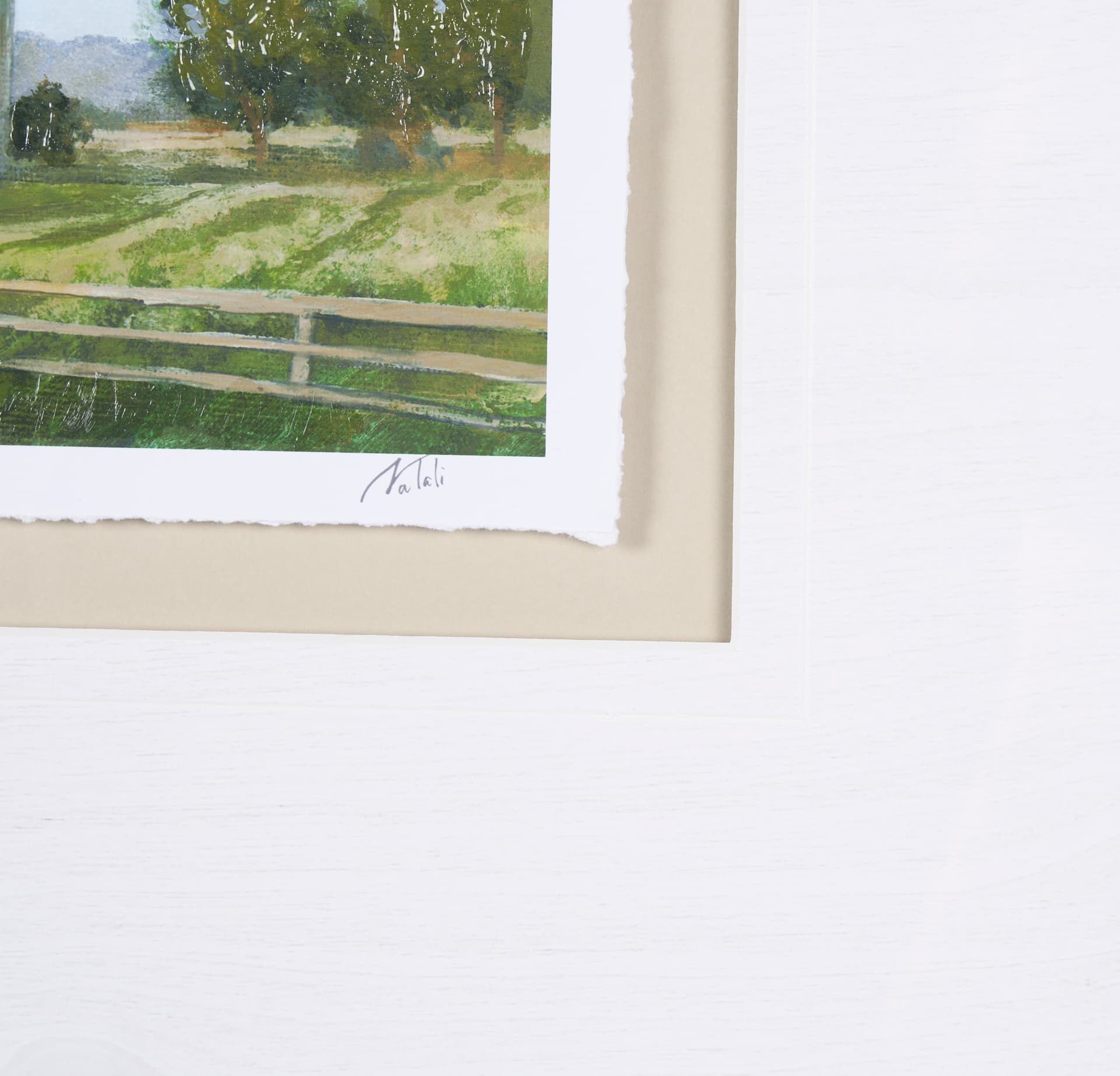 Driving With Mary II by Mercana Studio Hand Embellished Textured Framed Art Print Matted under Glass — product photograph