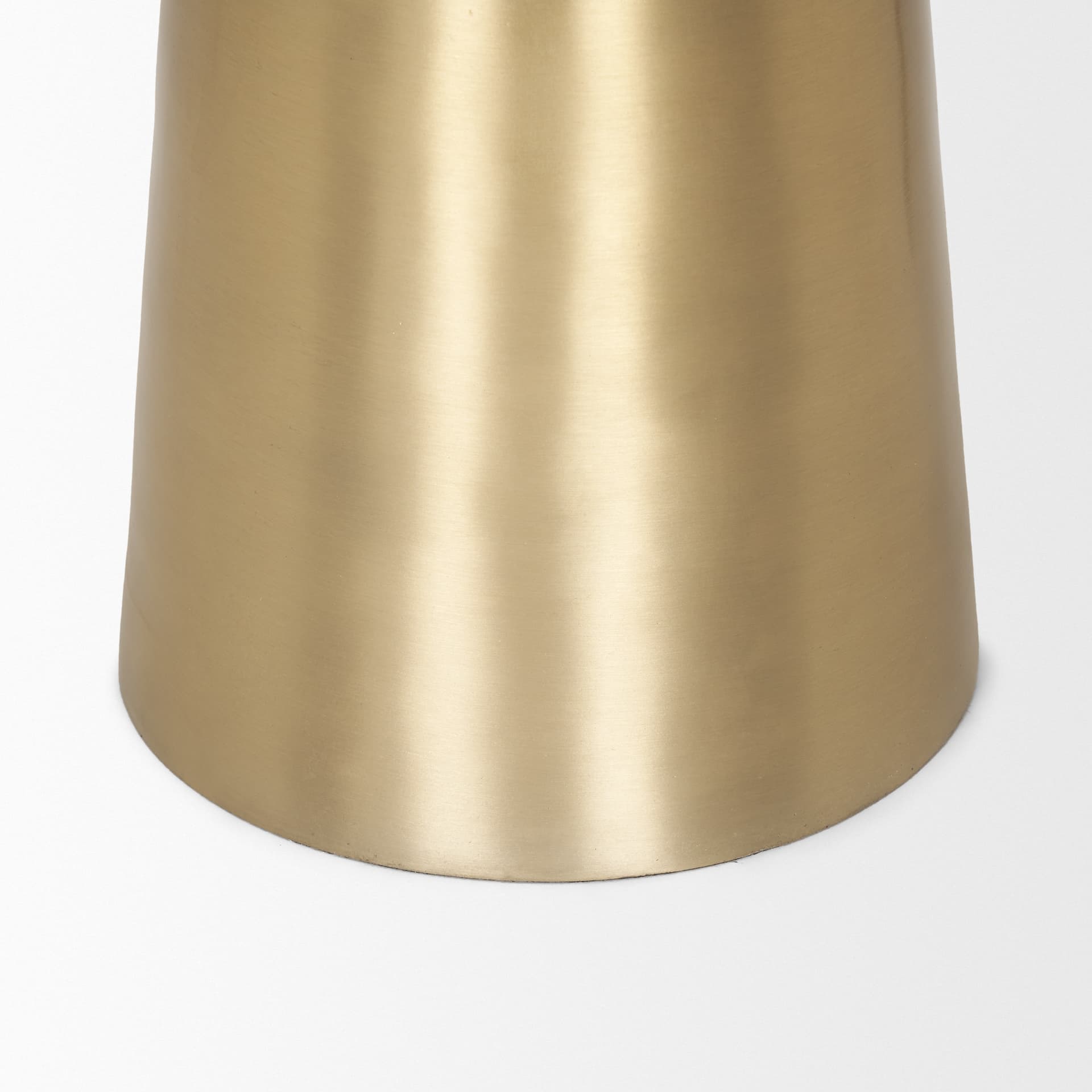 Roland Satin Brass Cast Aluminum Metal Accent Table — product photograph