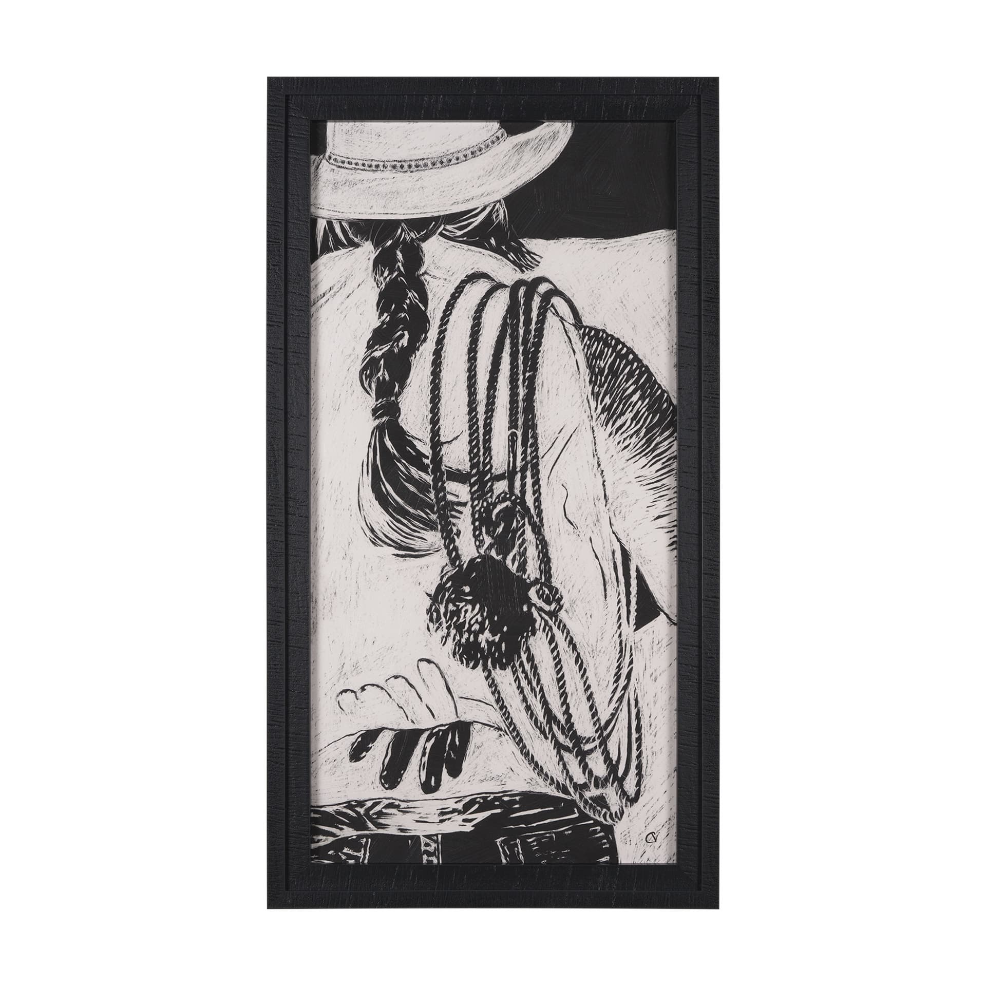 Saddled Up III by Mercana Studio a Hand Embellished Framed Art Print — product photograph