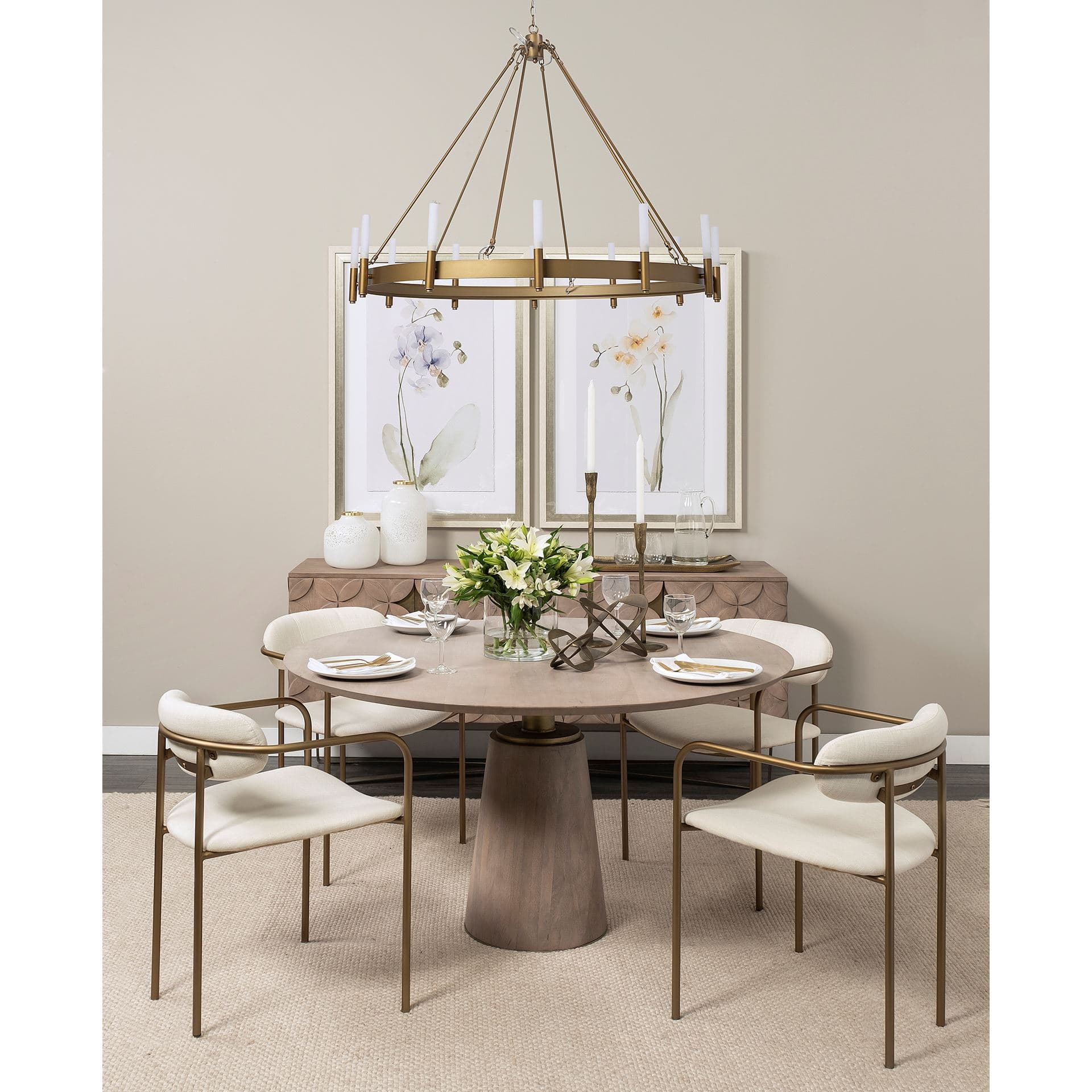 Orchid I by Gabrielle Campbell a Framed Art Print Matted under Glass — in a styled room