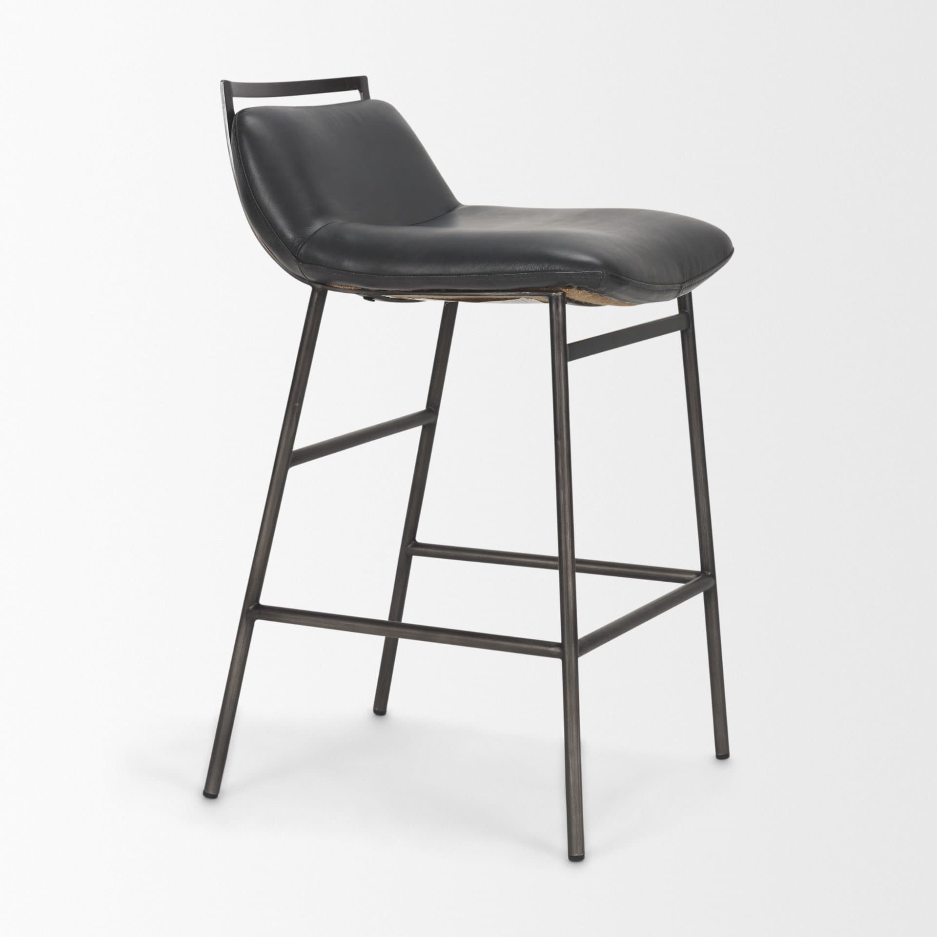 Kavalan Backless 33.5in Seat Counter Stool | Chocolate Leather — product photograph