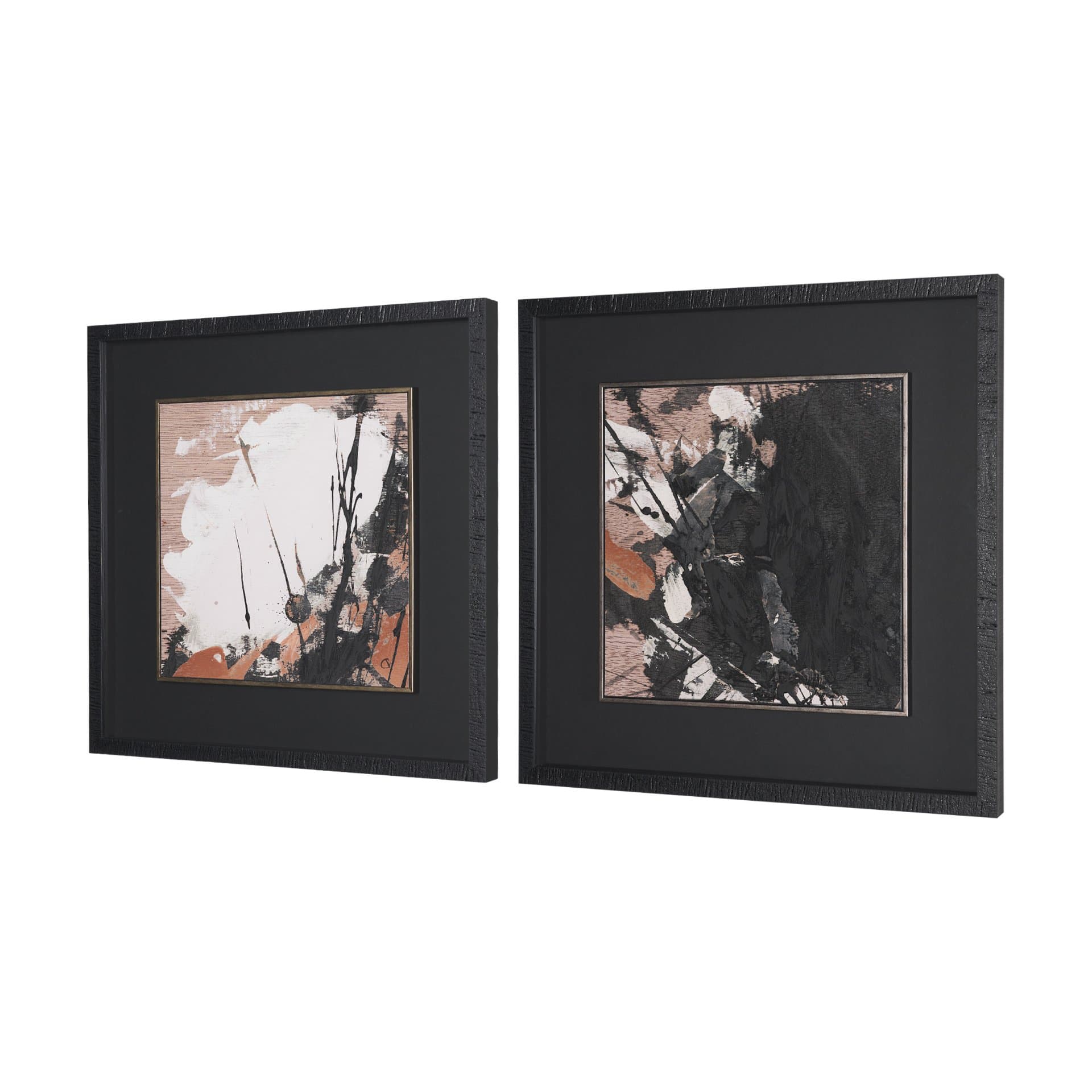 Tones of Sienna I (Set 2) by Mercana Studio Hand-Embellished Framed Artwork Matted under Glass — product photograph
