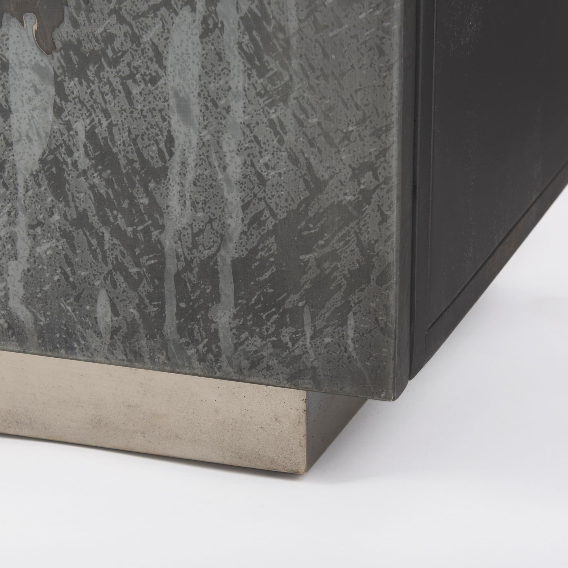 Roxdale 82.0L x 18.0W x 29.0H Acid Wash Metal Sideboard — product photograph