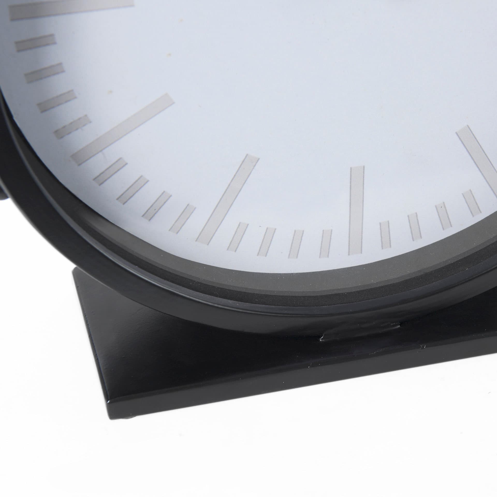 Marian 11.0L x 3.1W x 11.0H Black Studded Round Table Clock — product photograph