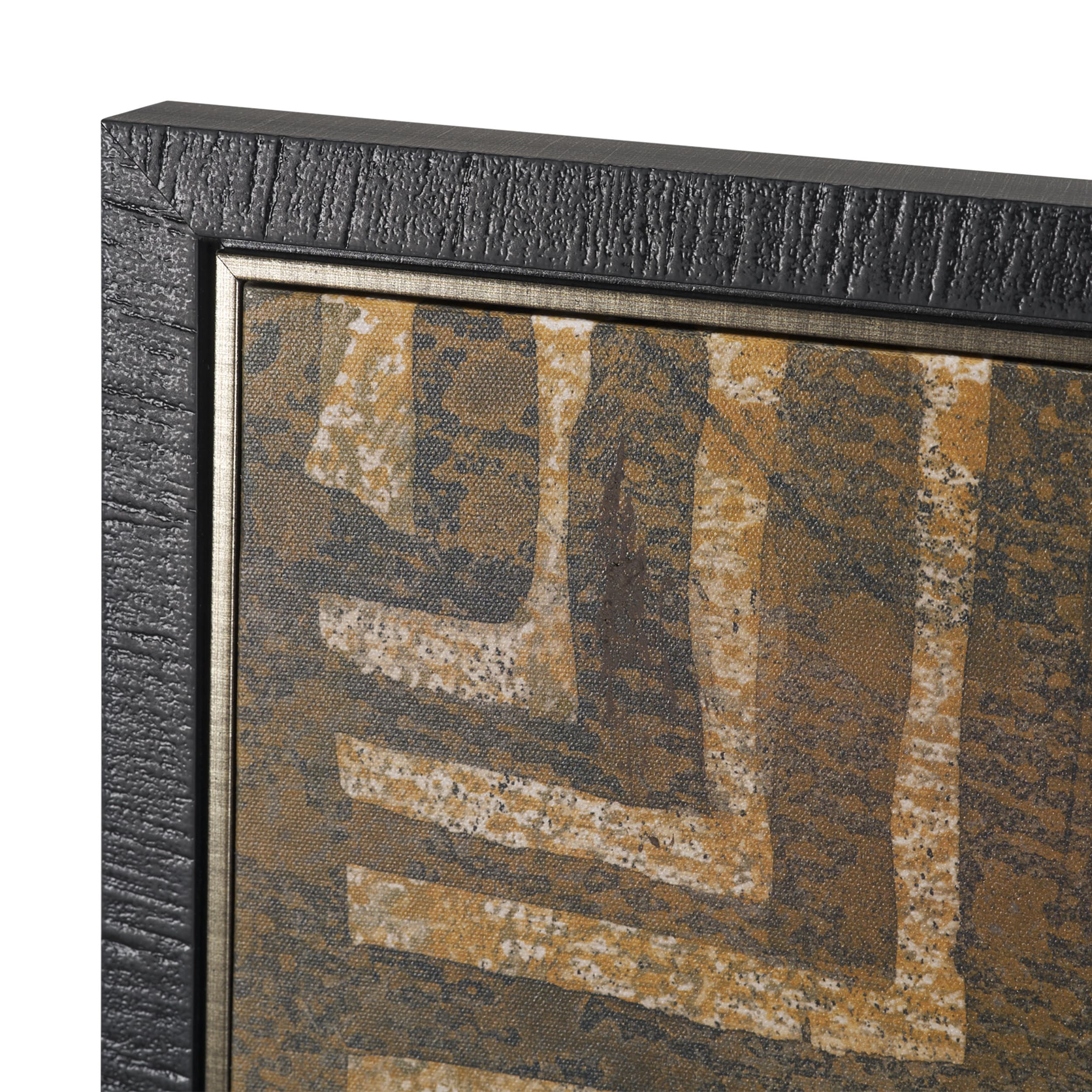 Bronze Geometry II by Mercana Studio Hand-Embellished Textured Framed Canvas Artwork — product photograph