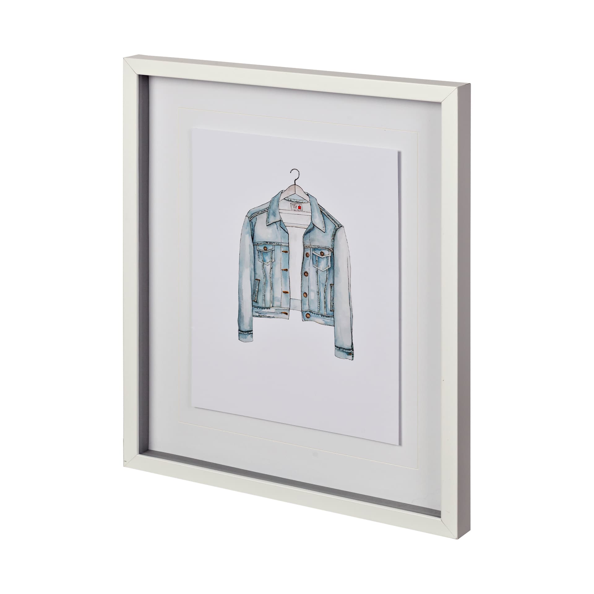 Wearables by THE Studio a Hand Embellished Textured Framed Art Print Matted under Glass — product photograph
