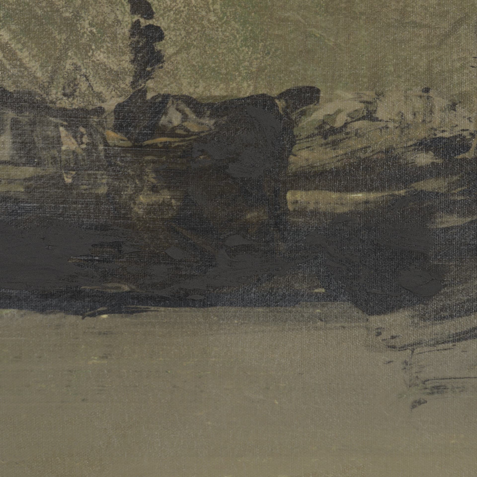 Quiet Presence I by Mercana Studio Hand-Embellished Textured Framed Canvas Artwork — product photograph