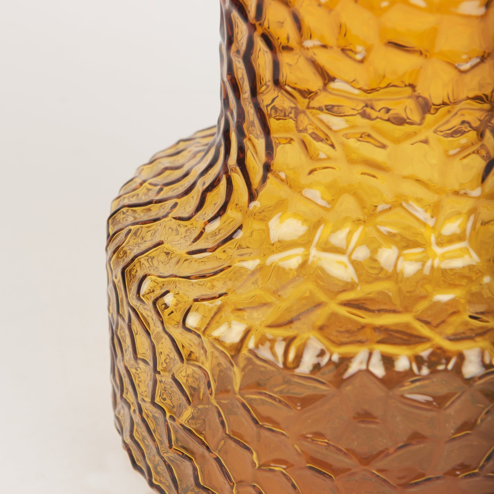 Jolene 7" Amber Waterglass Glass Vase — product photograph