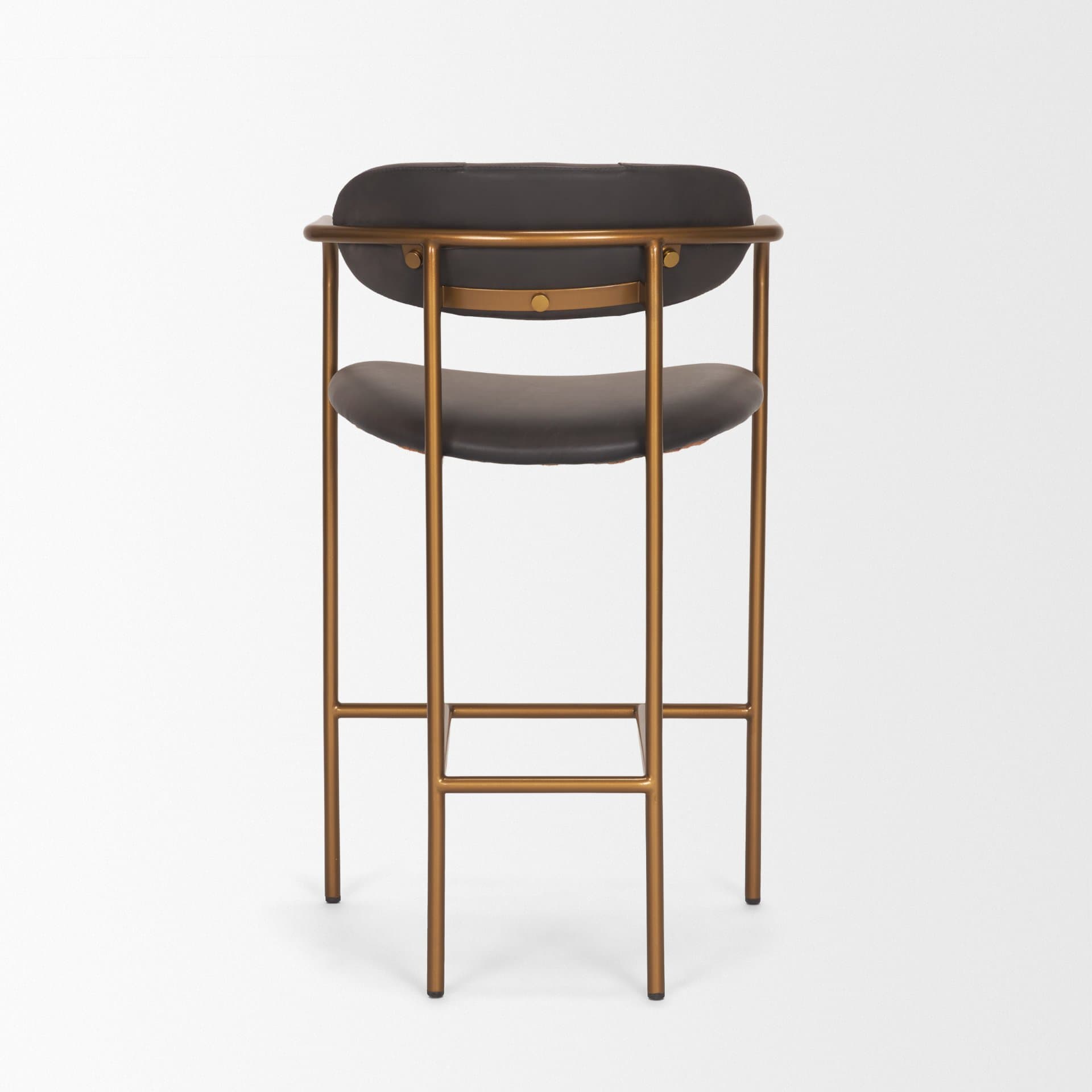 Parker Backless 36.5in Seat Counter Stool | Charcoal Brown Leather — product photograph