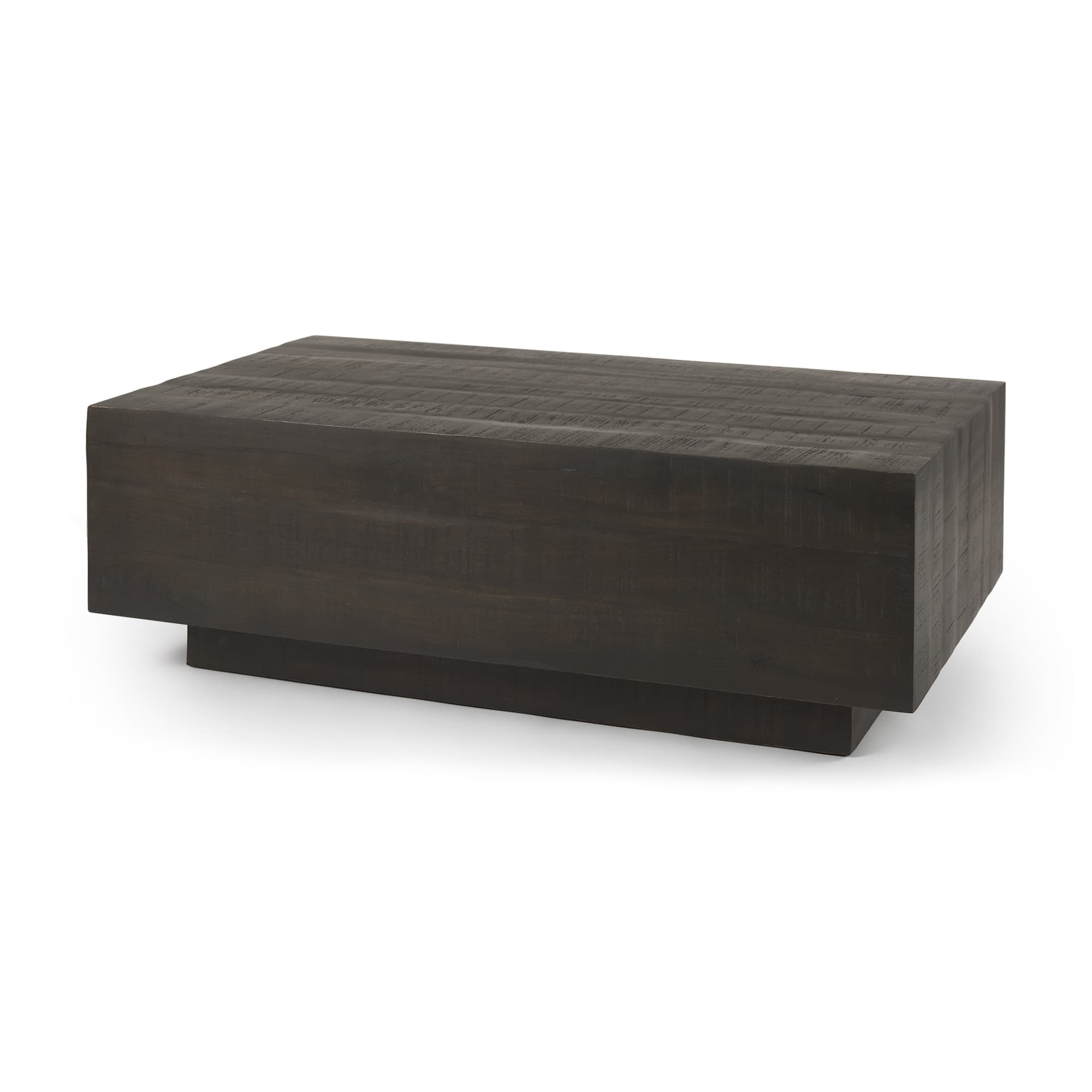 Hayden Dark Brown Wood Rectangular Coffee Table — product photograph
