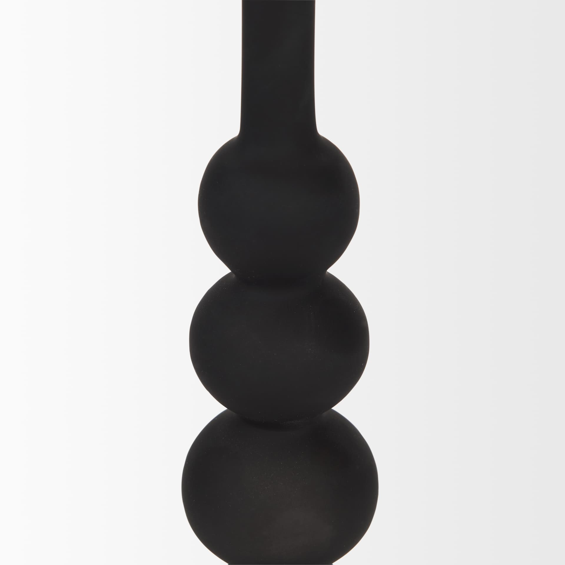 Haute Large Matte Black Blown Glass Candlestick — product photograph