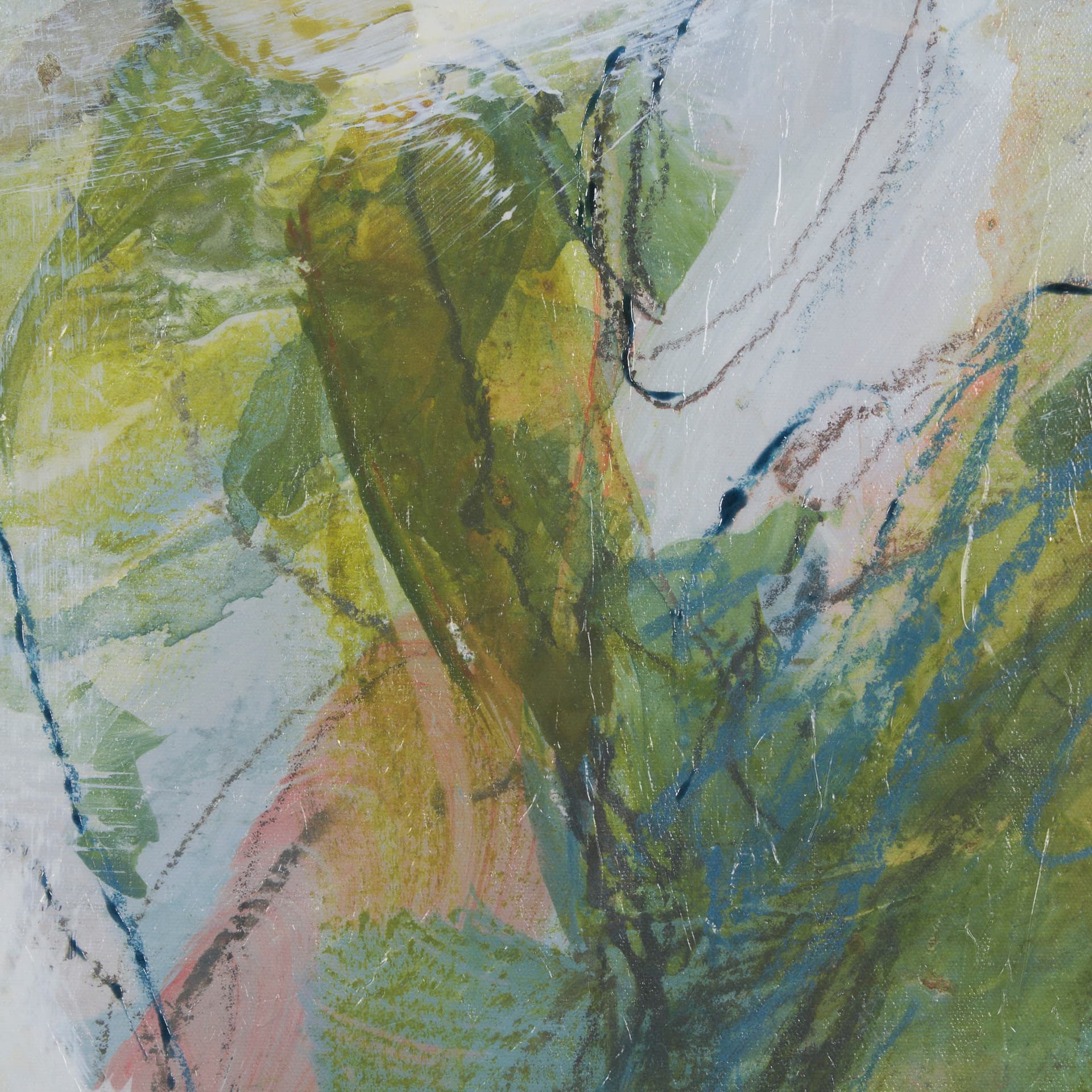 Aromatic Rose by Mercana Studio a Hand Embellished Textured Framed Canvas — product photograph