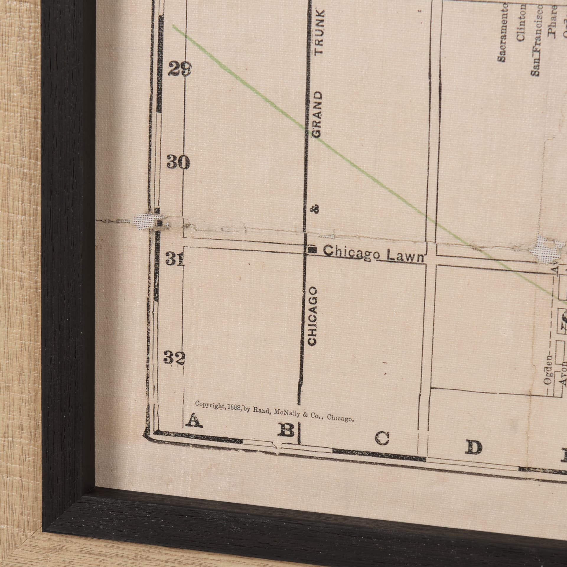 City of Chicago by Mercana Studio a Hand Embellished Textured Framed Art Print — product photograph