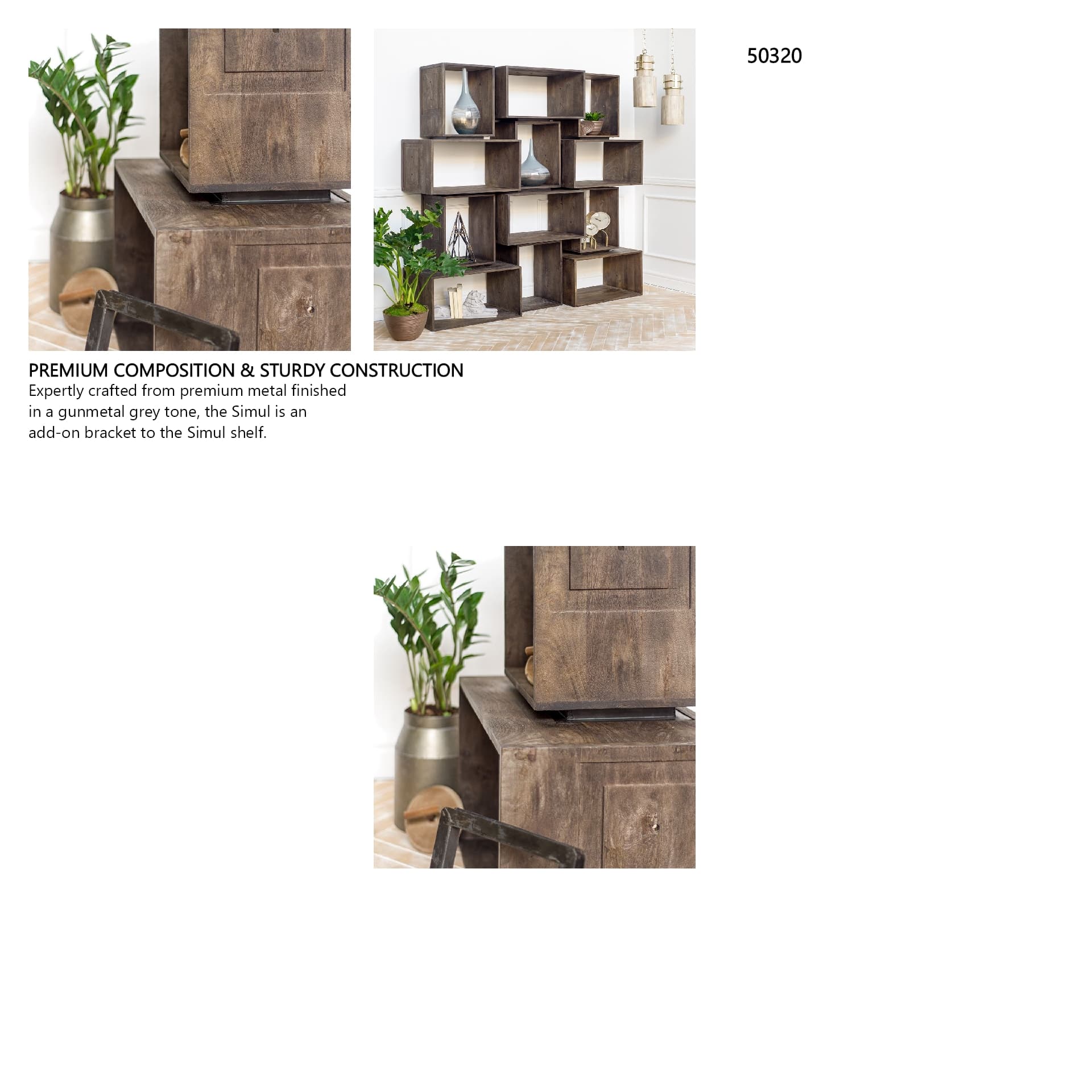 Simul Shelf Large Bracket — in a styled room