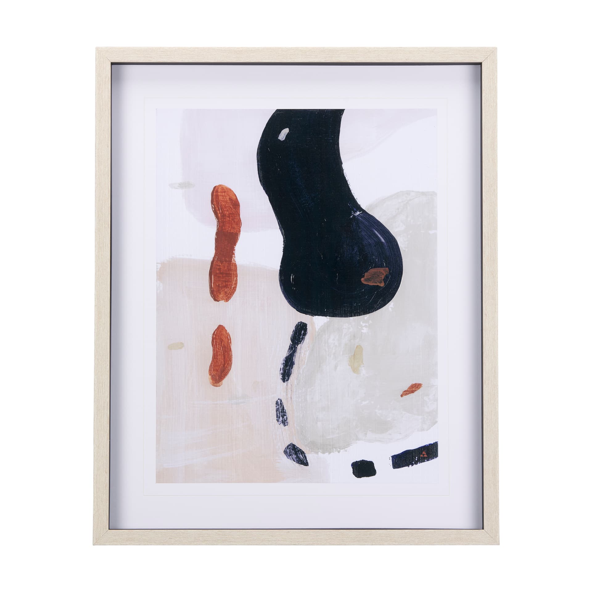 Color Blocks II by Mercana Studio a Hand Embellished Textured Framed Art Print Matted under Glass — product photograph