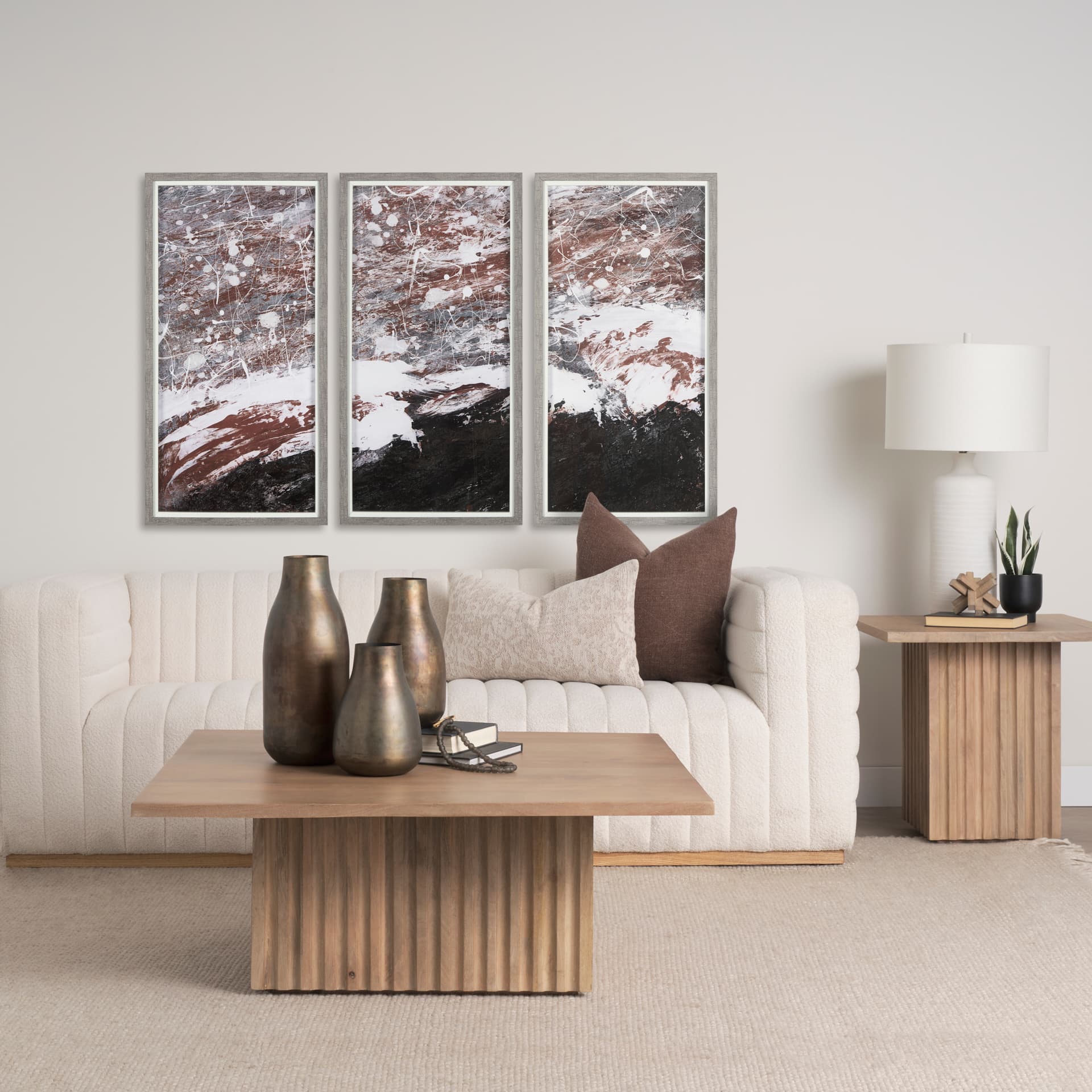 Sakura Rain I by Mercana Studio a Hand Embellished Textured Framed Art Print Matted under Glass — in a styled room