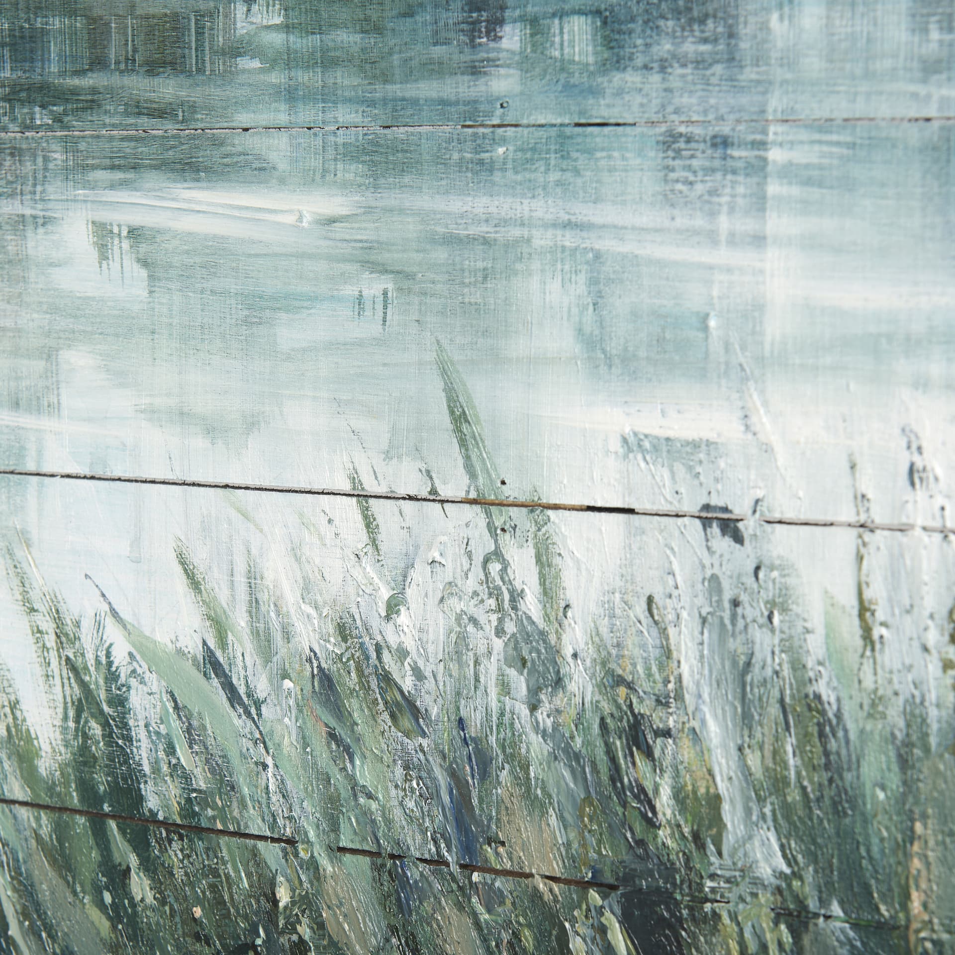 Mere Pond Lake 60x40 Hand Painted on Wood Oil Painting — product photograph