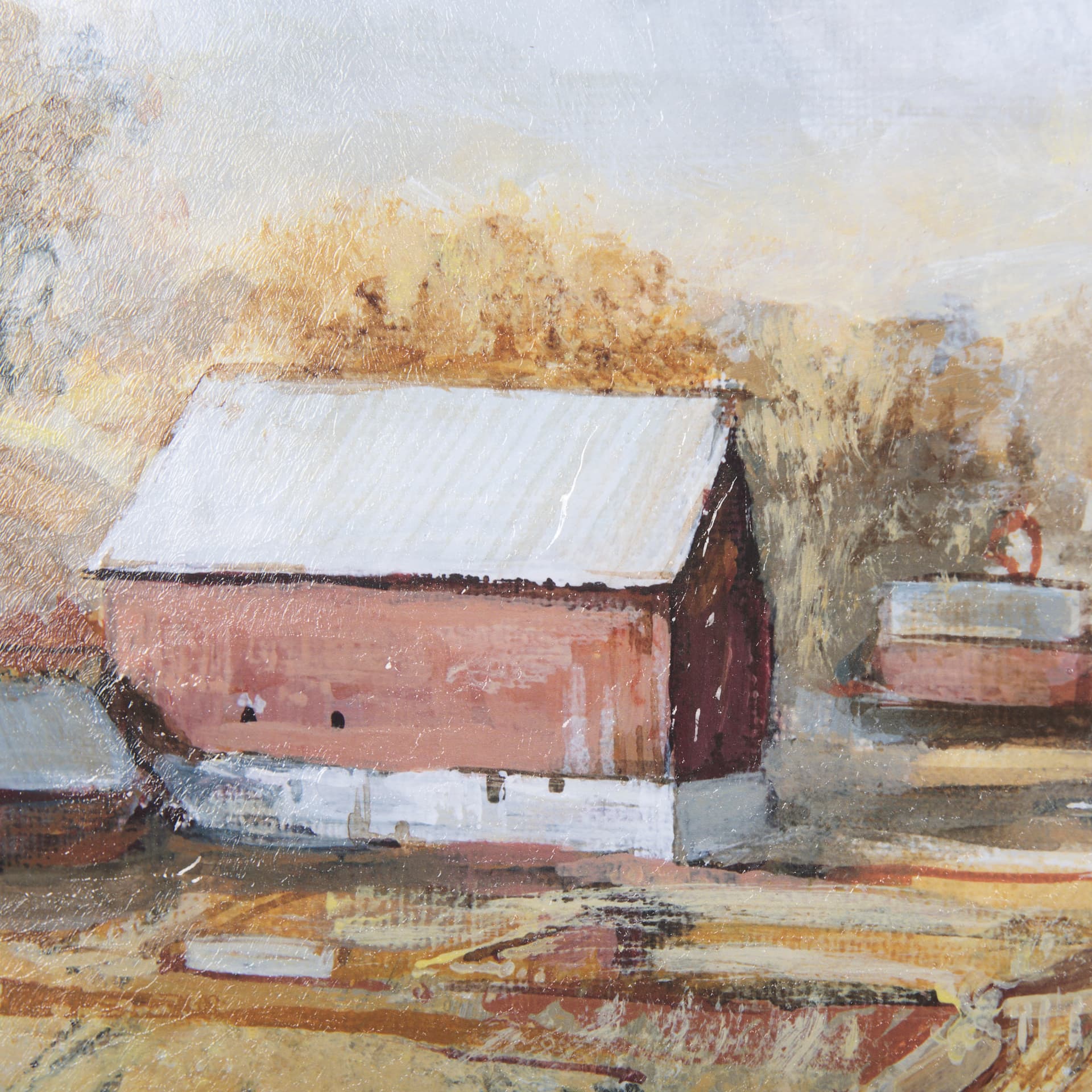Farmland View I by Mercana Studio a Hand Embellished Textured Framed Art Print — product photograph