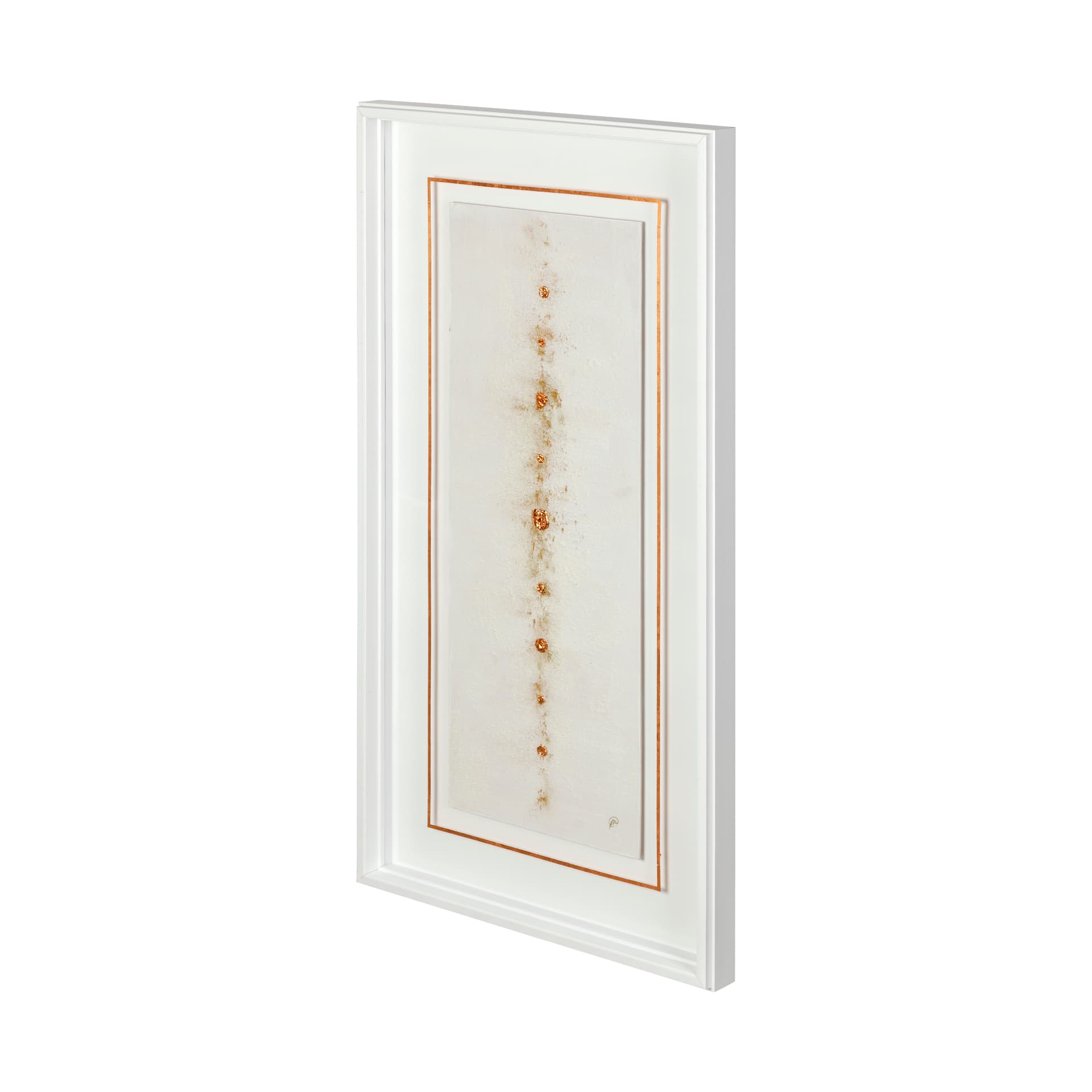Dots III-Copper by Studio M a handmade Original Framed Artwork under Glass — product photograph