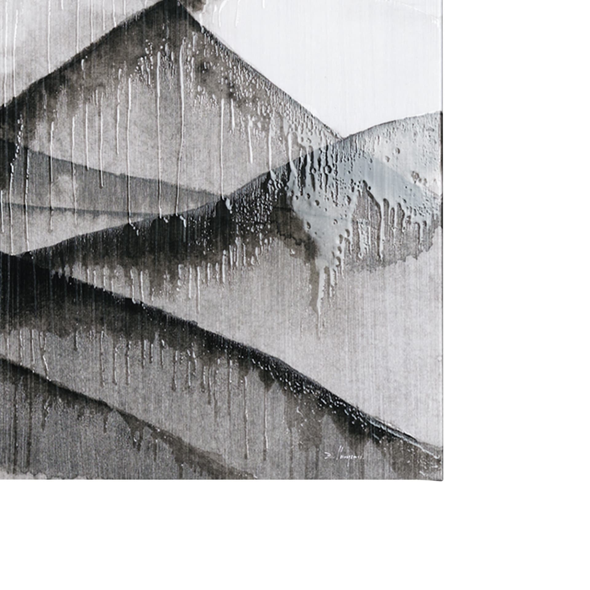 Beyond the Rainy Hills by Mercana Studio a Hand Embellished Textured Canvas — product photograph
