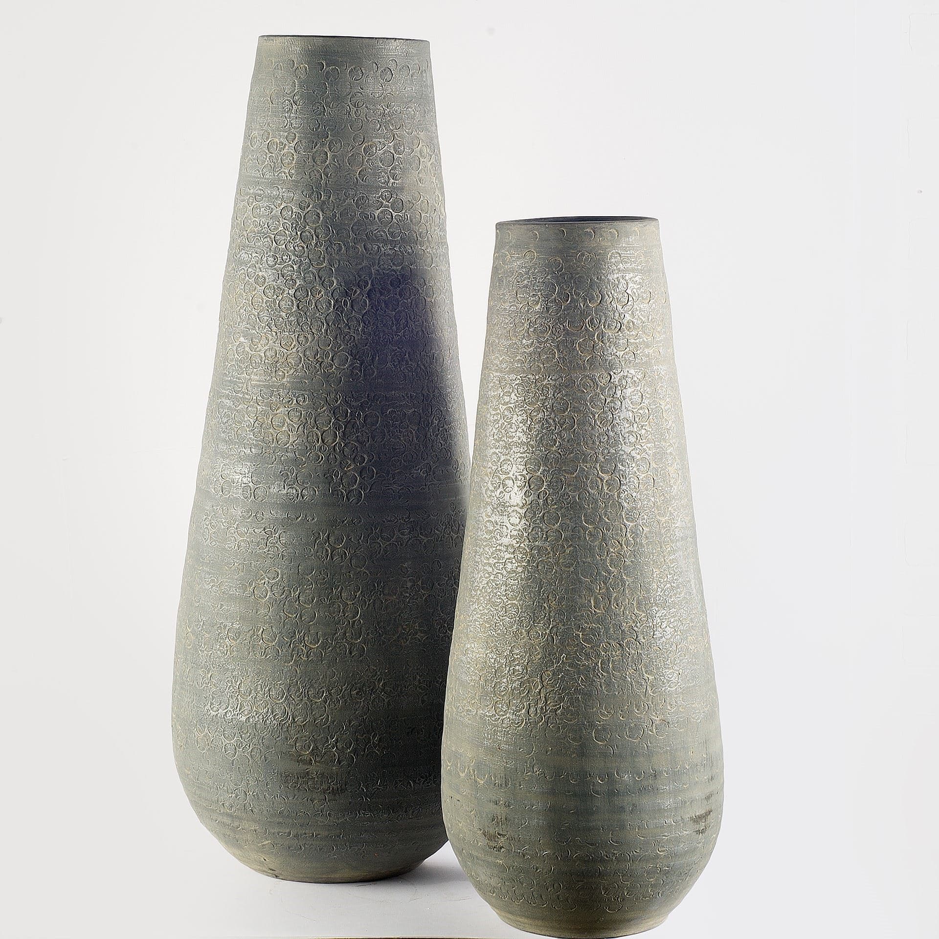 Kalahari II Large 39" Gray Ceramic Floor Vase — product photograph
