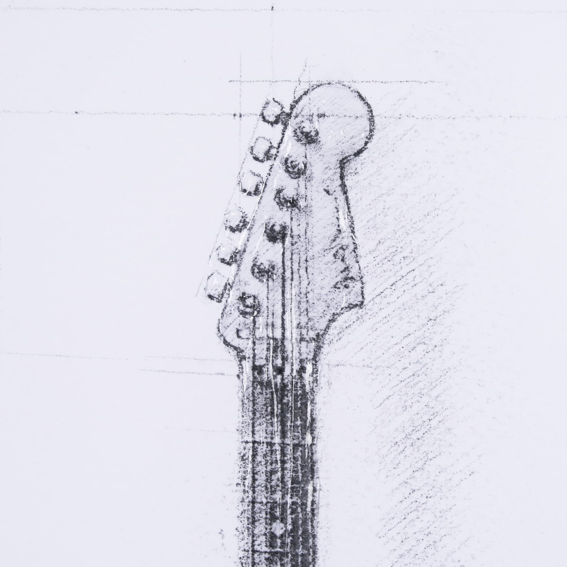 Guitar I by Mercana Studio a Hand Embellished Textured Framed Art Print Matted under Glass — product photograph