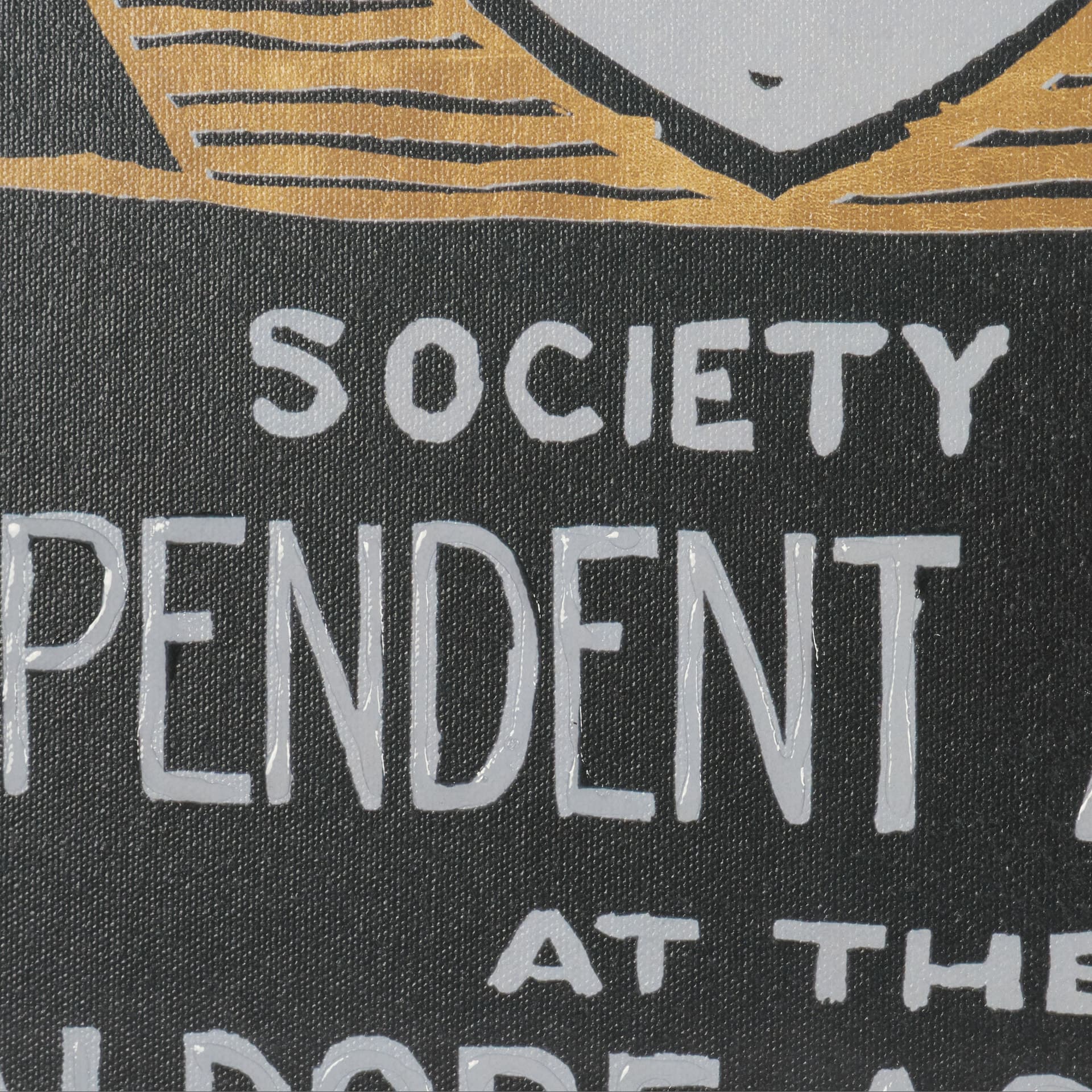 Ephemera Independent by The Vintage Collection Hand Embelished Text Frame Artwork Matted under Glass — product photograph