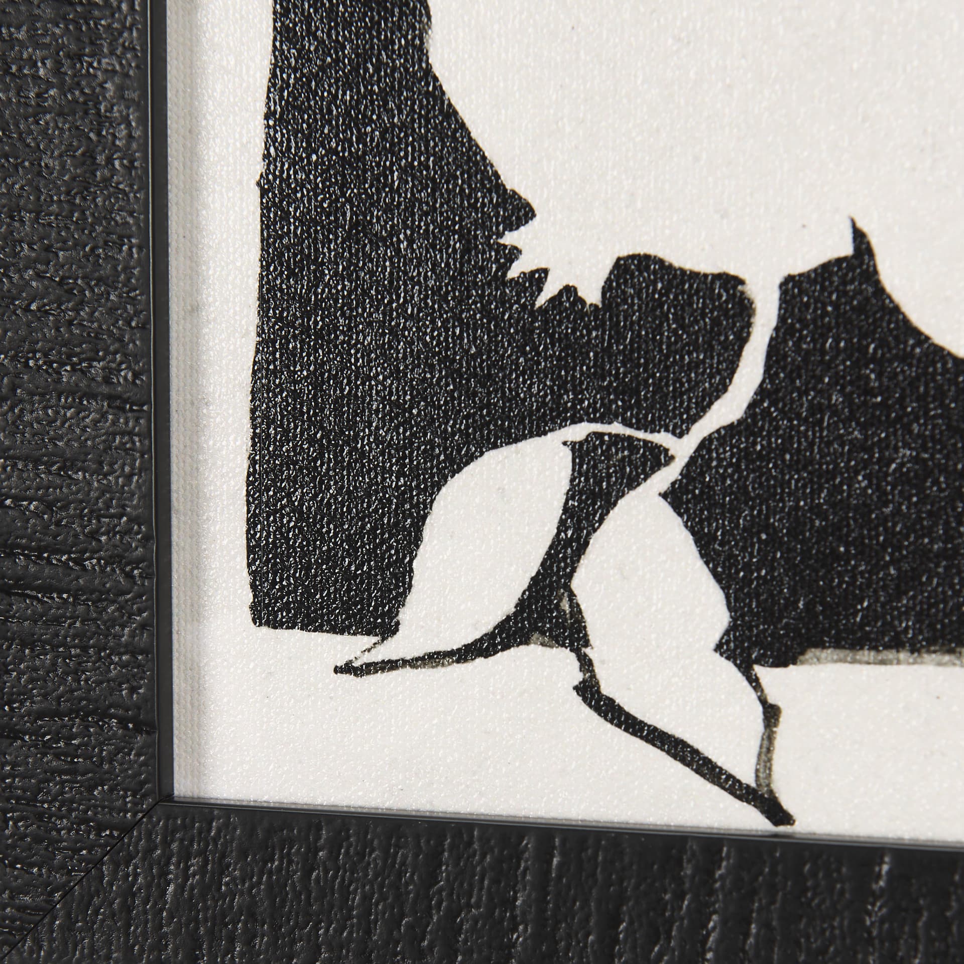 Pomegranate Branch Silhouette by Mercana Studio a Hand Embellished Textured Framed Art Print — product photograph