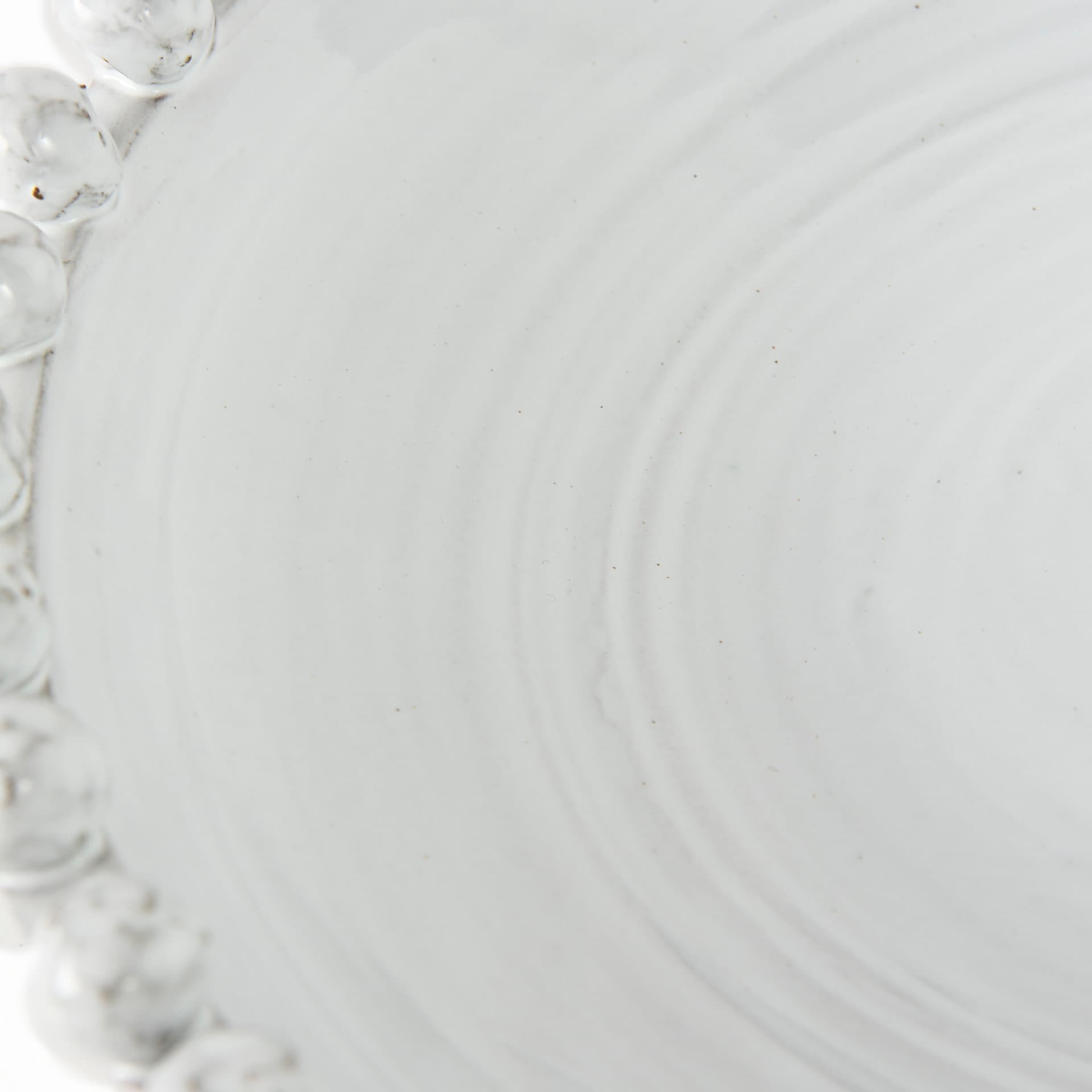 Basin 16" Round Off-White Glazed Decorative Bowl — product photograph