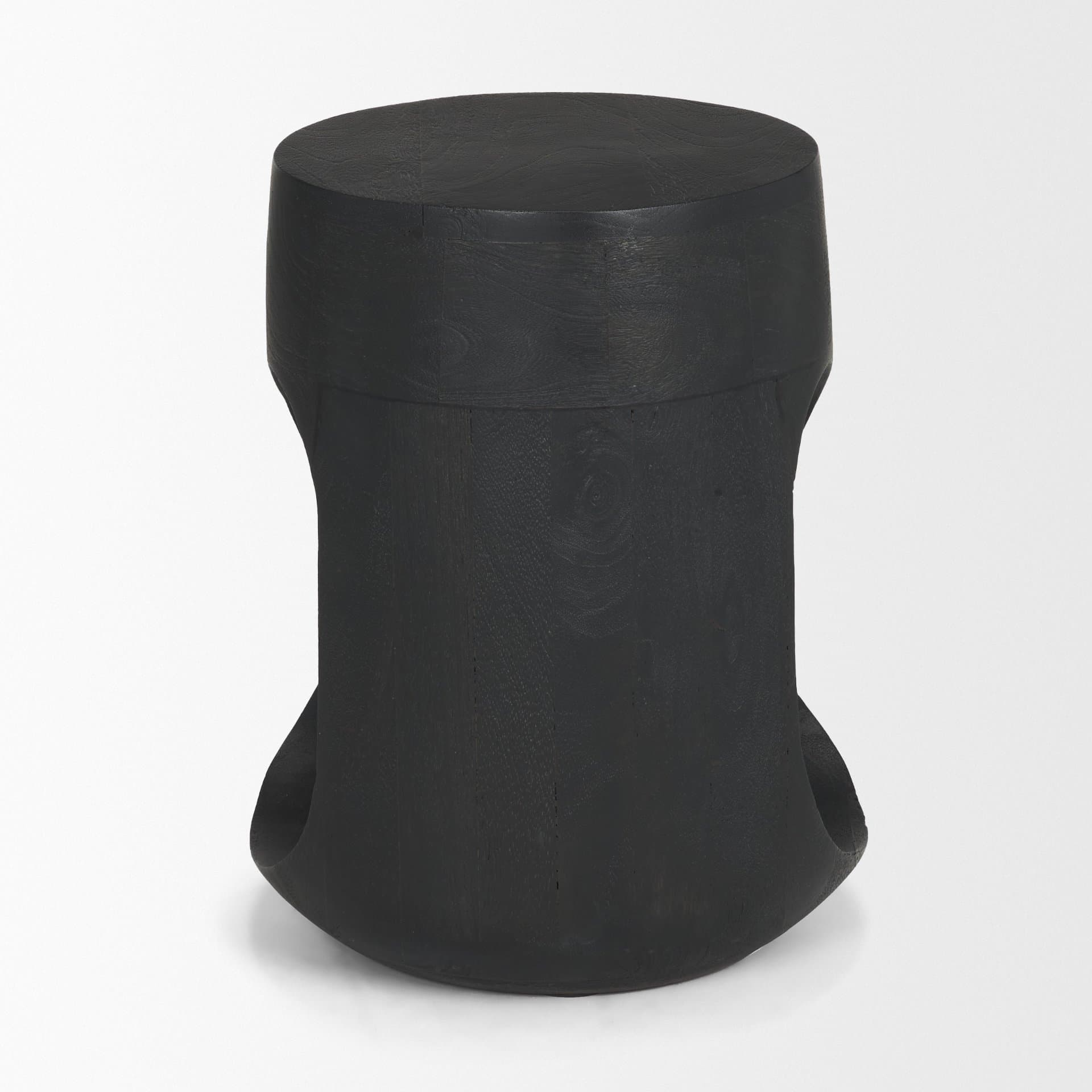 Cove Dark Brown Sculptural Open Side Table — product photograph