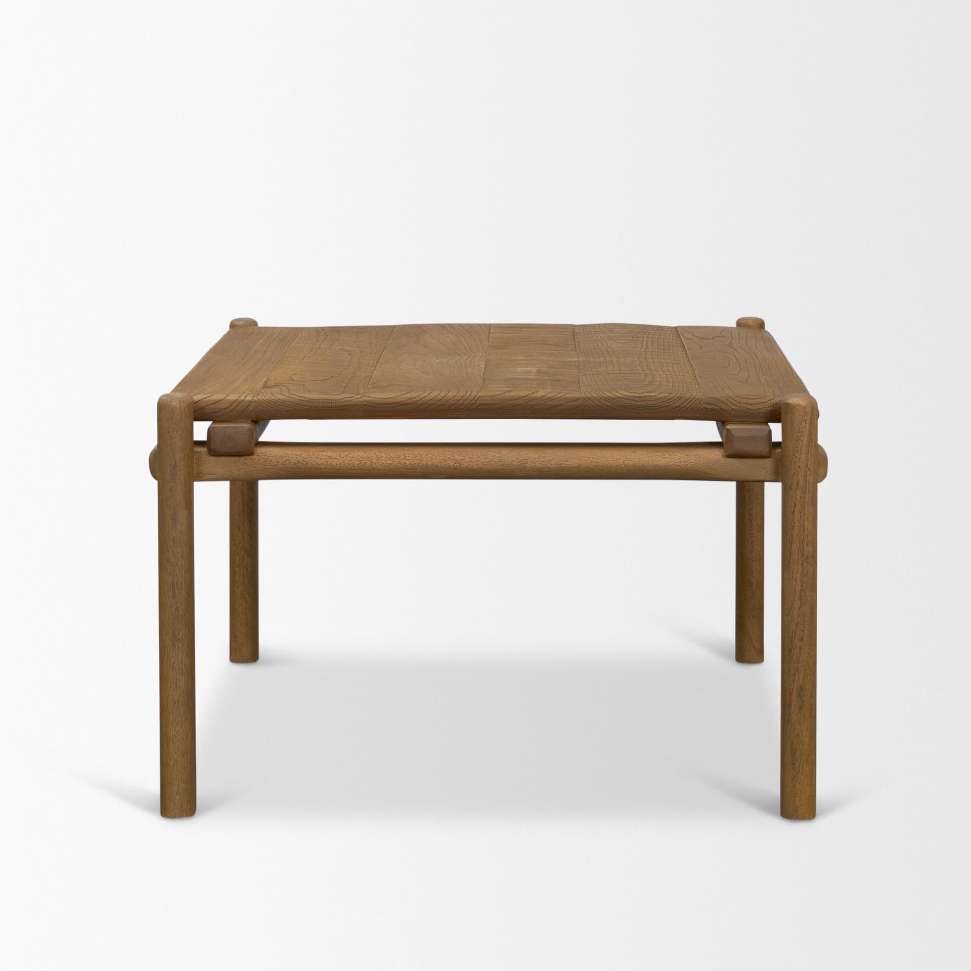 Riven Oak Wood Square Side Table — product photograph