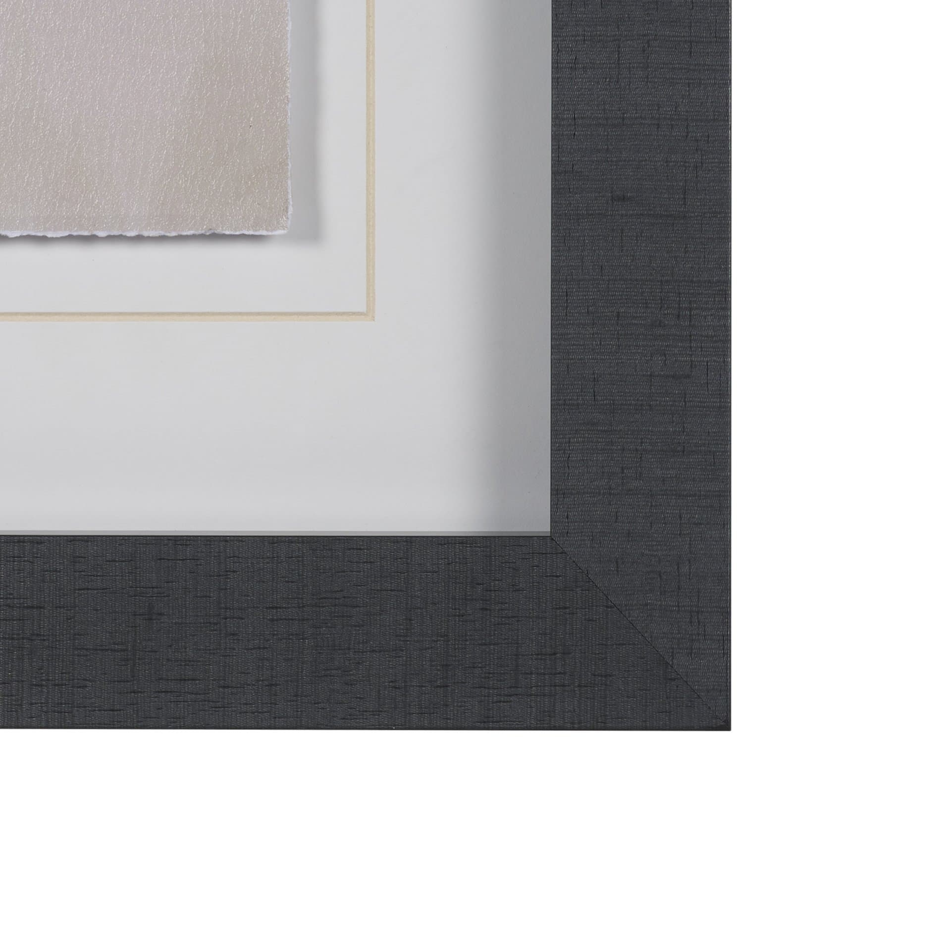 Dreamy Blues II by Stacy Daguiar Hand-Embellished Textured Framed Artwork Matted under Glass — product photograph