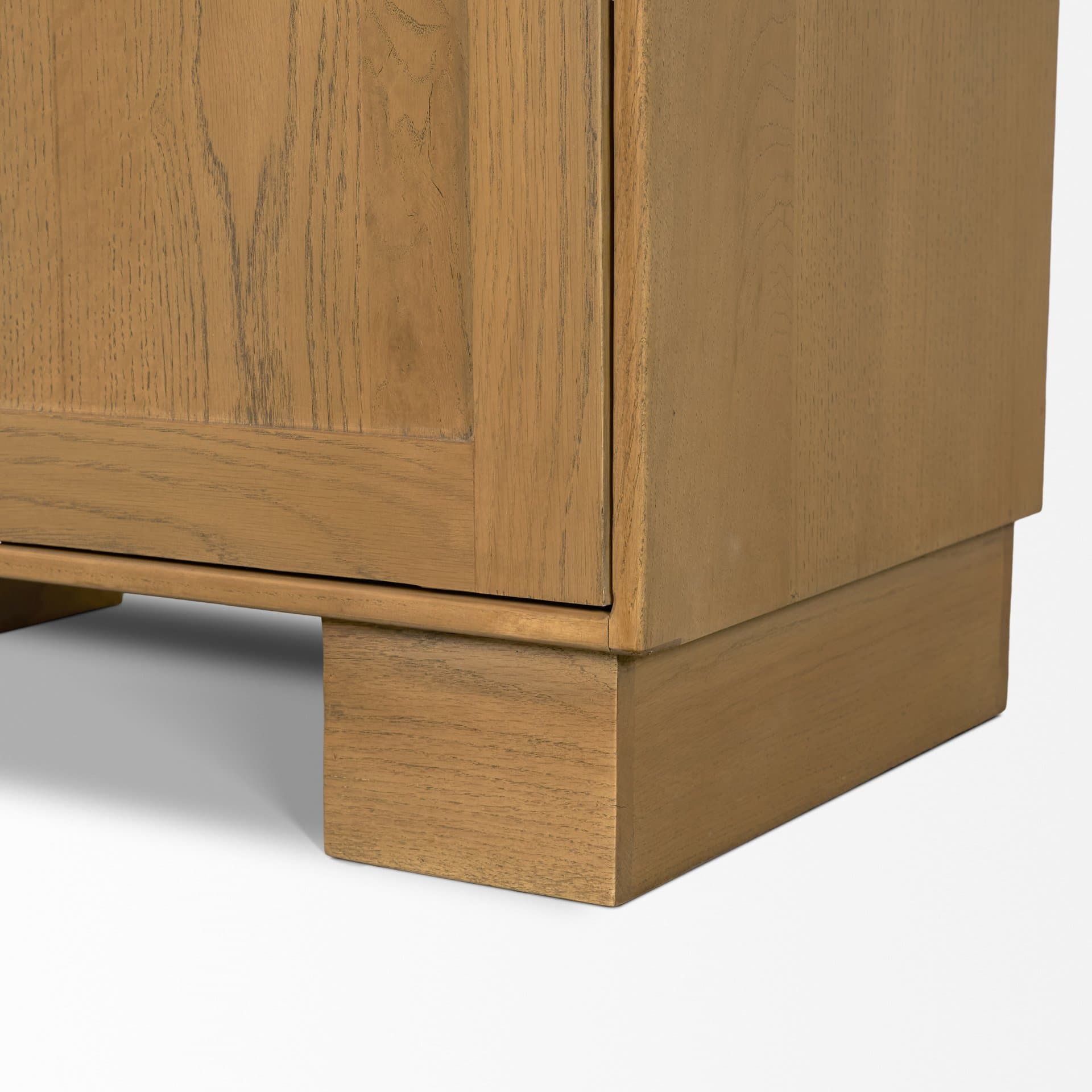 Hawthorne Solid Oak Wood w/ Glass Curio Cabinet — product photograph