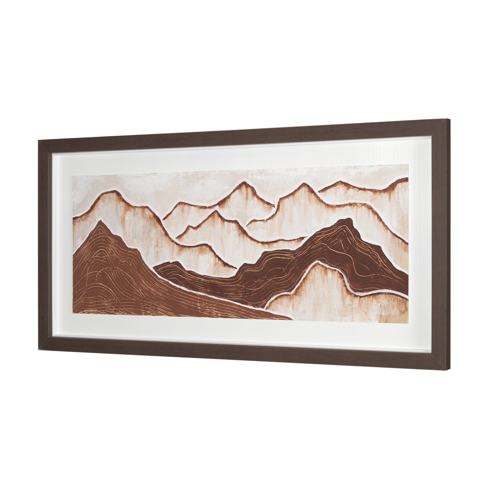 Red Rock View I by Studio M a handmade Original Framed 3D Textured Artwork under Glass — product photograph