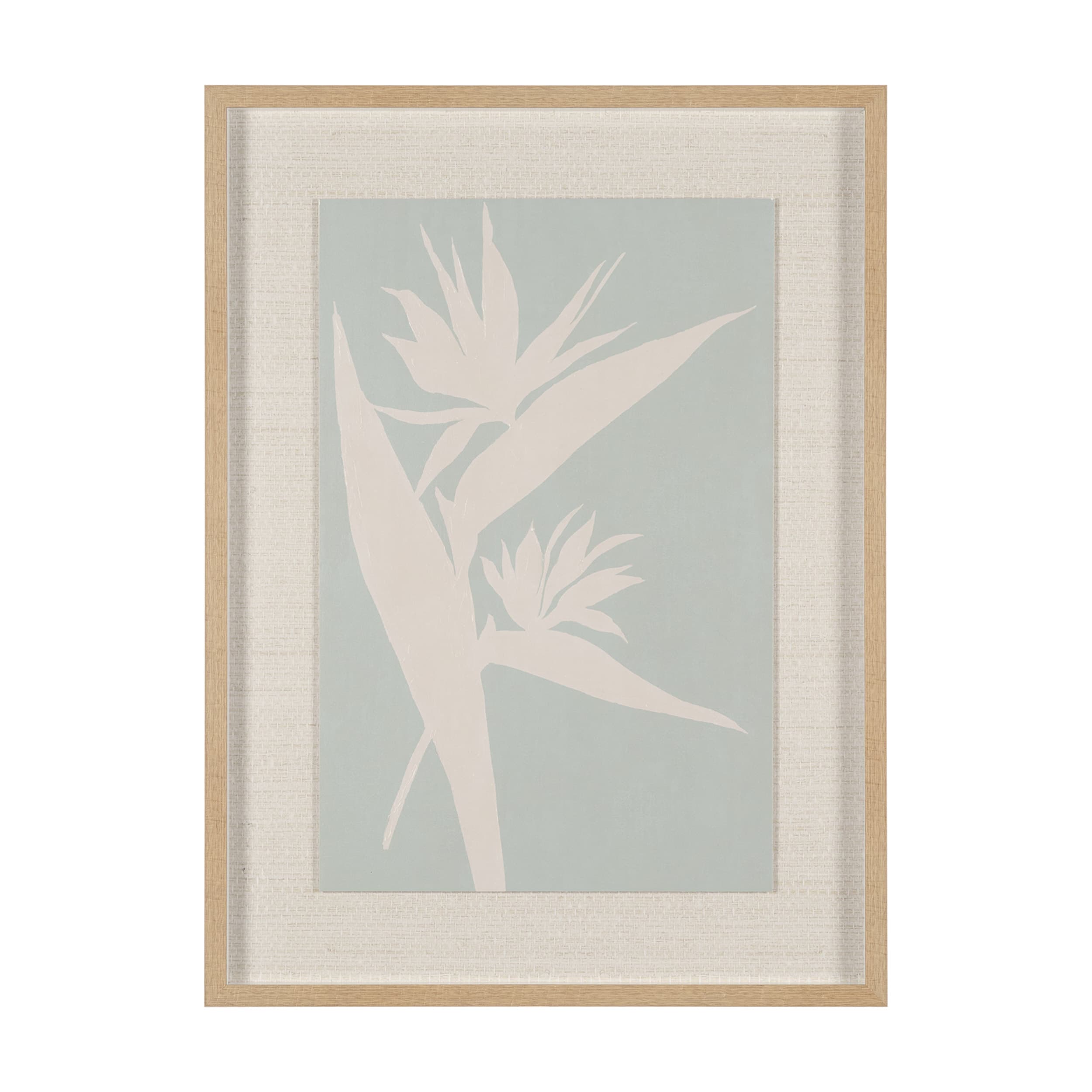 Verdant Silhouettes I by Hannah Dawson Hand Embelished Textured Framed Artwork Matted under Glass — product photograph