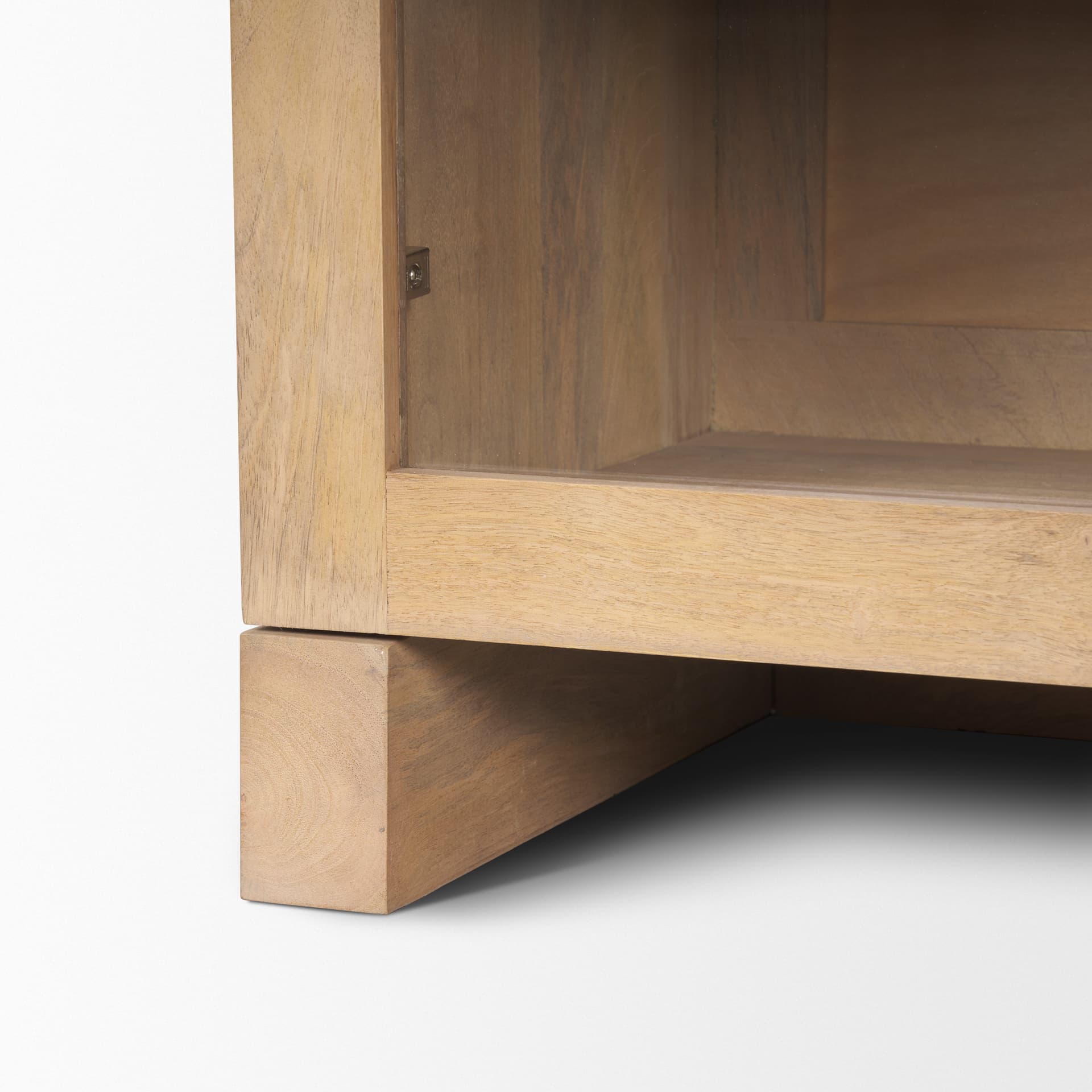 Suri Light Brown Wood w/ Glass Doors Sideboard — product photograph