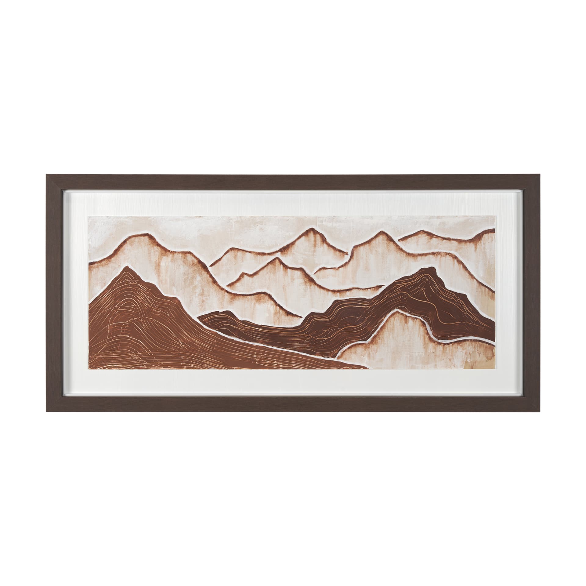Red Rock View I by Studio M a handmade Original Framed 3D Textured Artwork under Glass — product photograph