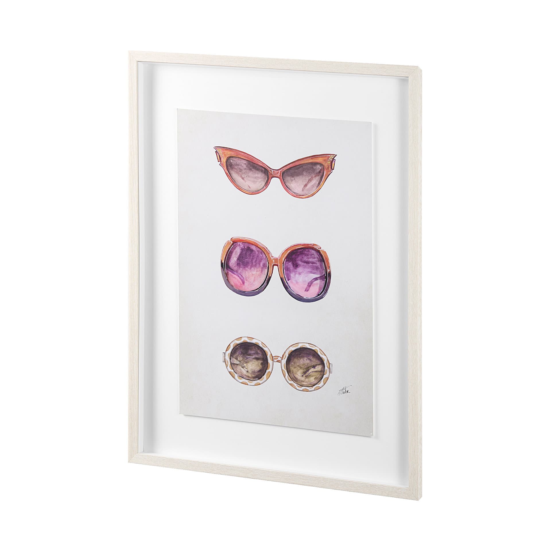 Sunglass Collection II by Mercana Studio Hand Embellished Framed Art Print Matted under Glass — product photograph