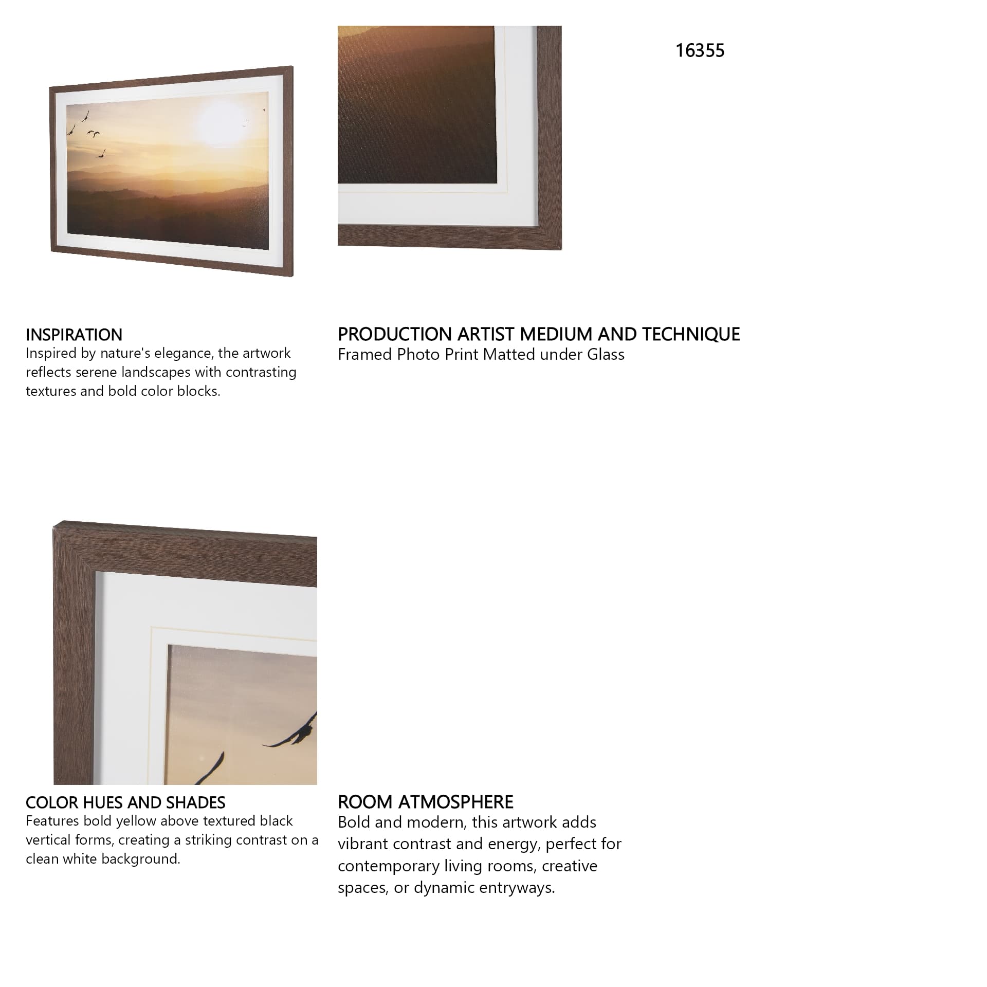 Tuscan View Sunset - Flight by Zaira Zarotti Framed Photo Print Matted under Glass — in a styled room