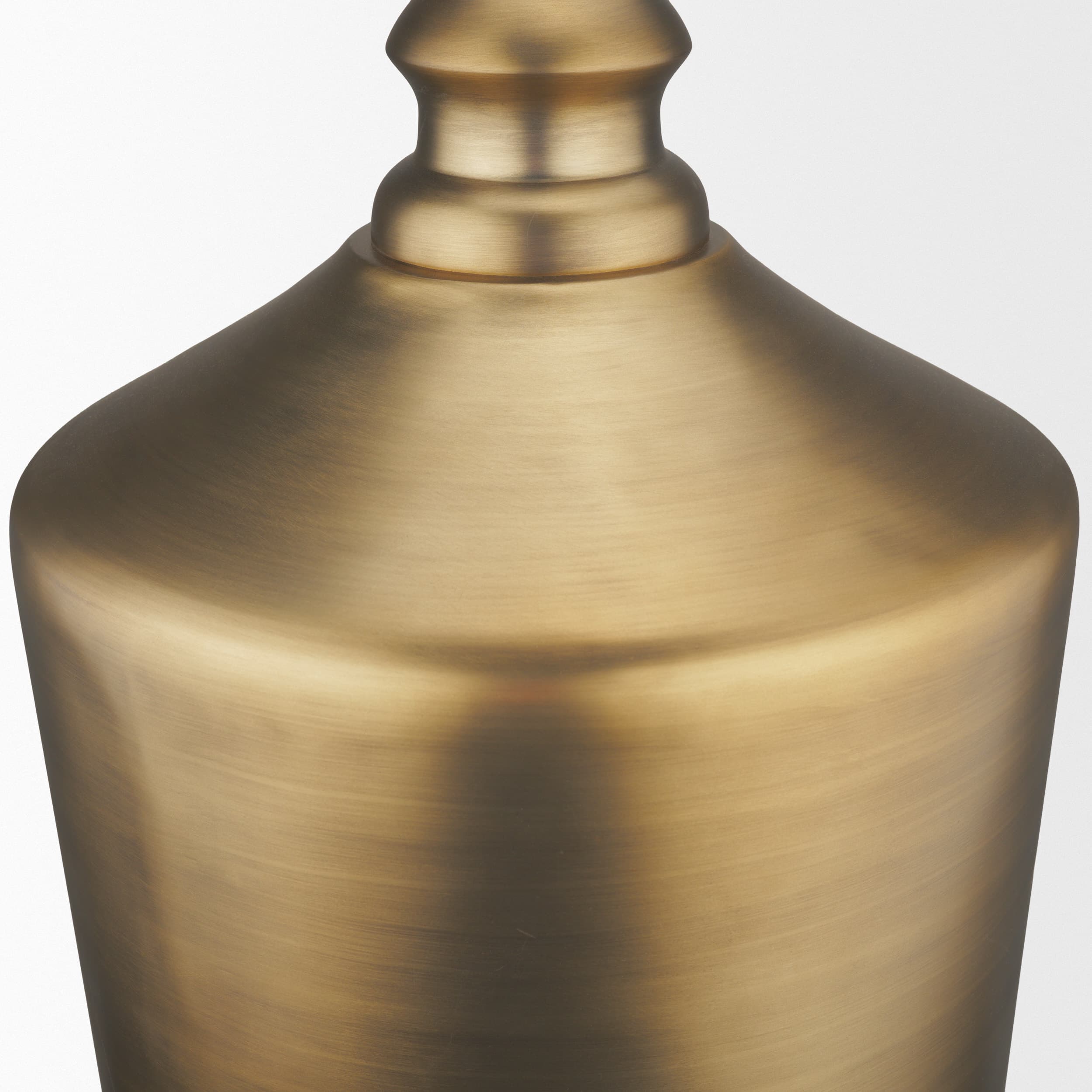 Keller Tall Antiqued Brass Metal 1-Light Pendant — product photograph