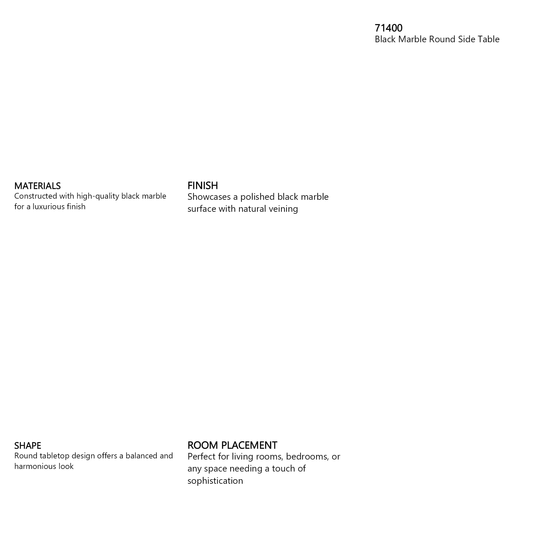 Forma Nero Black Marble Round Side Table — in a styled room