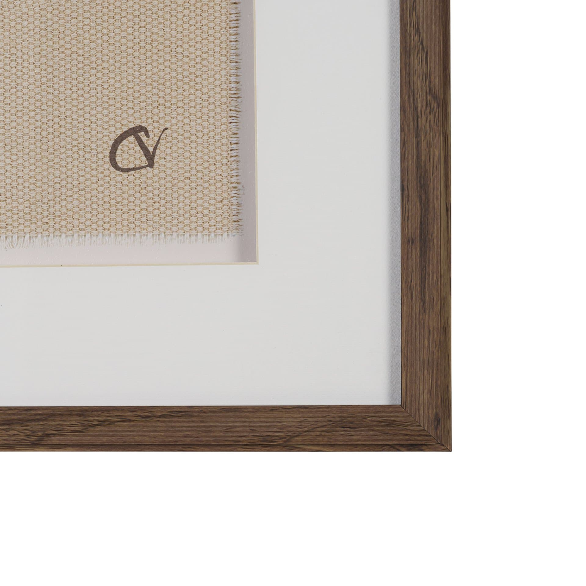 Papua Necklace II by Mercana Studio Hand-Embellished Textured Framed Artwork Matted under Glass — product photograph