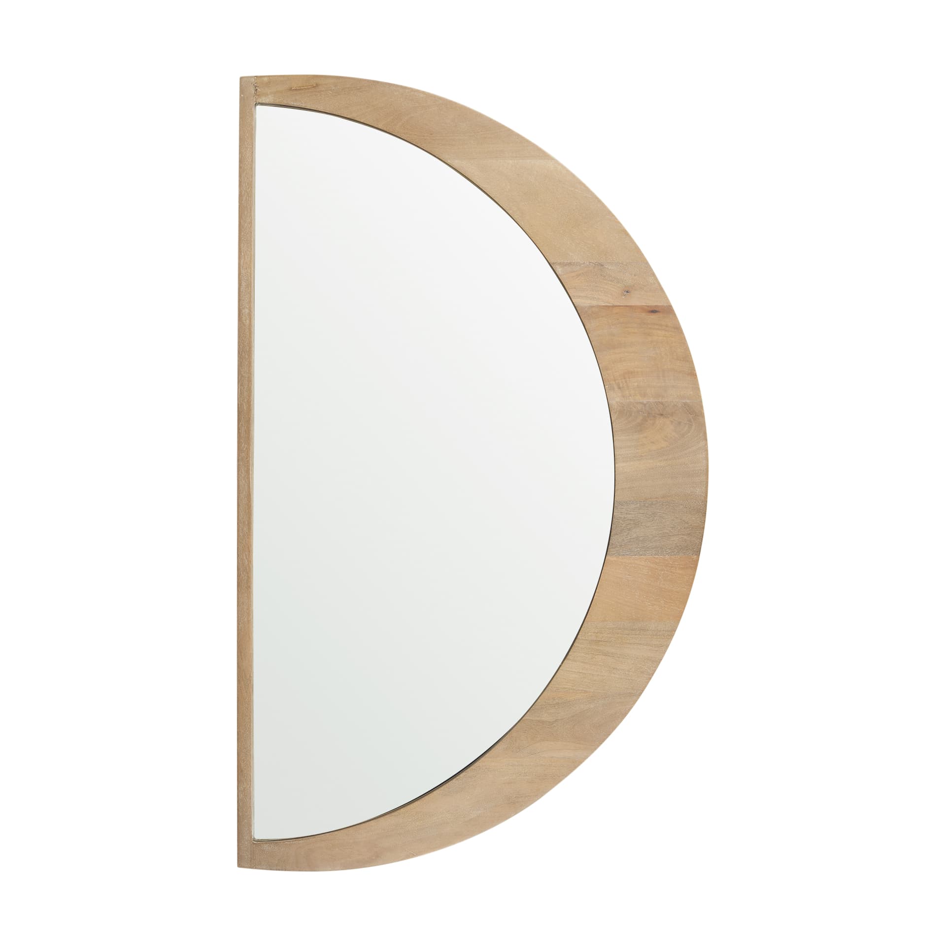 Celeste Light Brown Wood Large Mirror — product photograph