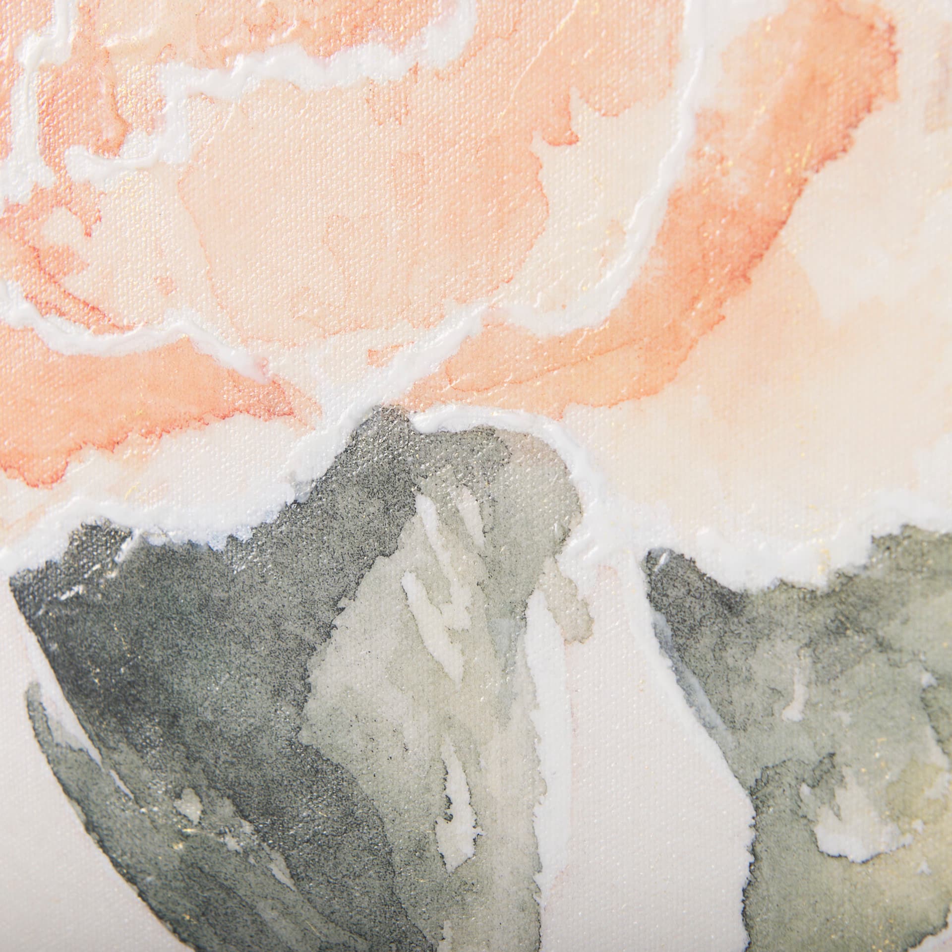Boho Flowers II by Gabrielle Crawford a Hand Embellished Textured Canvas — product photograph