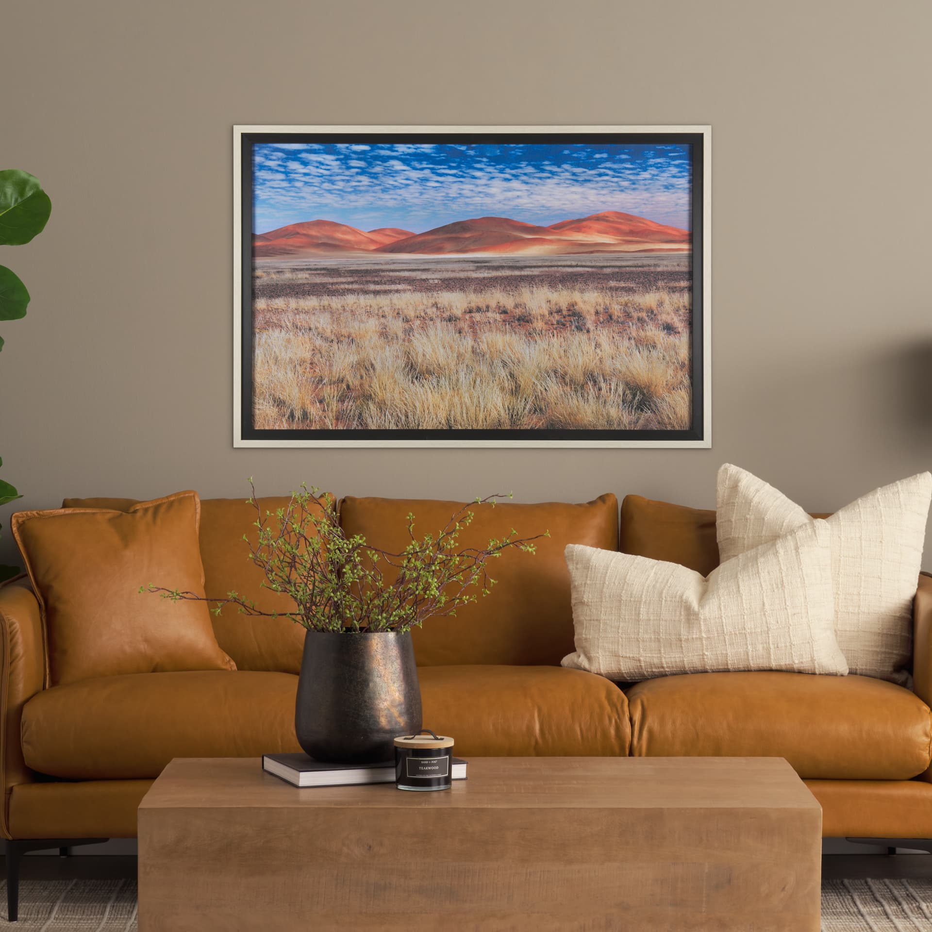Bold Adventure by Mercana Studio a Hand Embellished Textured Framed Art Photo Matted under Glass — in a styled room